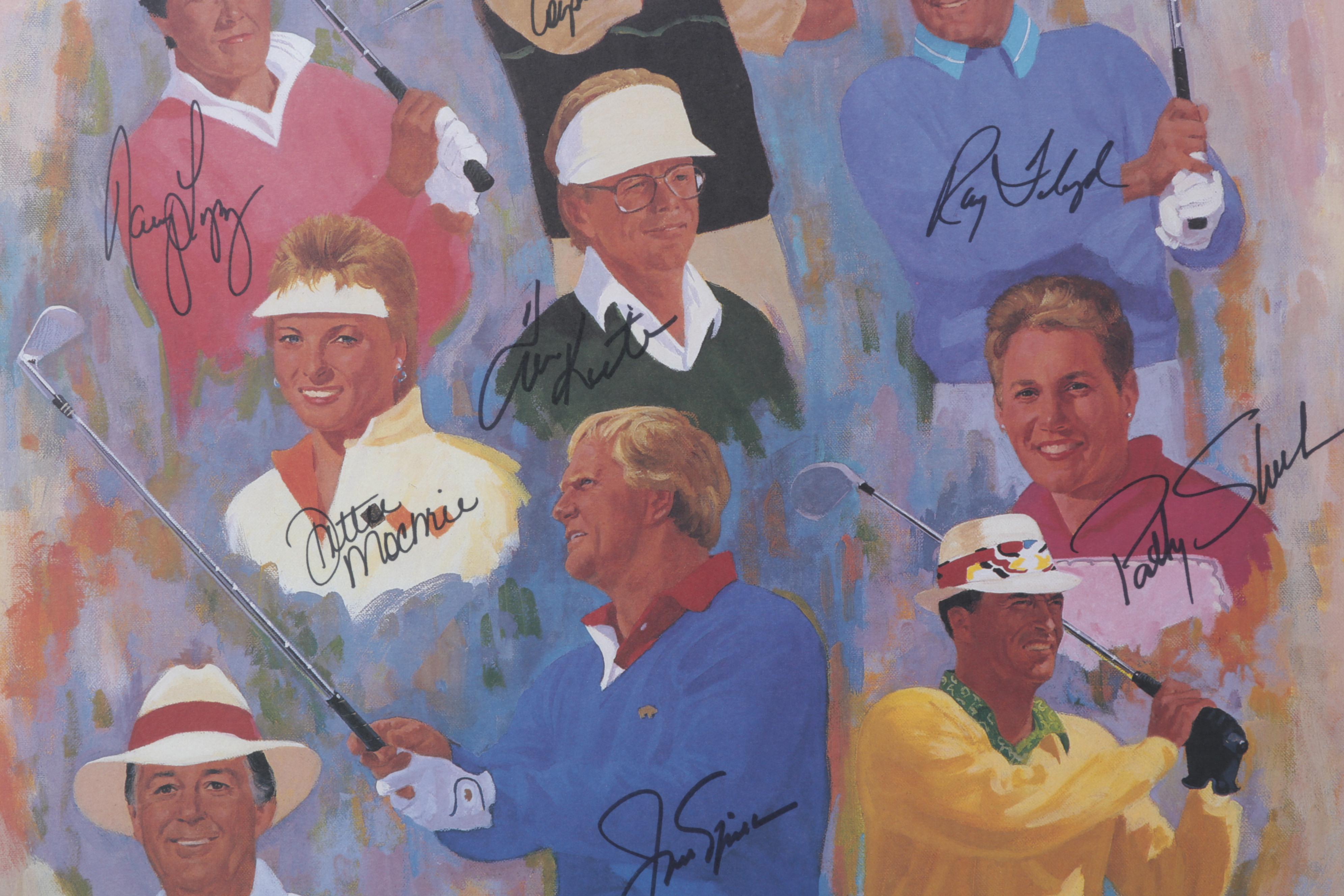 Jack Nicklaus Signed 1992 Wendy's Three-Tour Challenge Poster