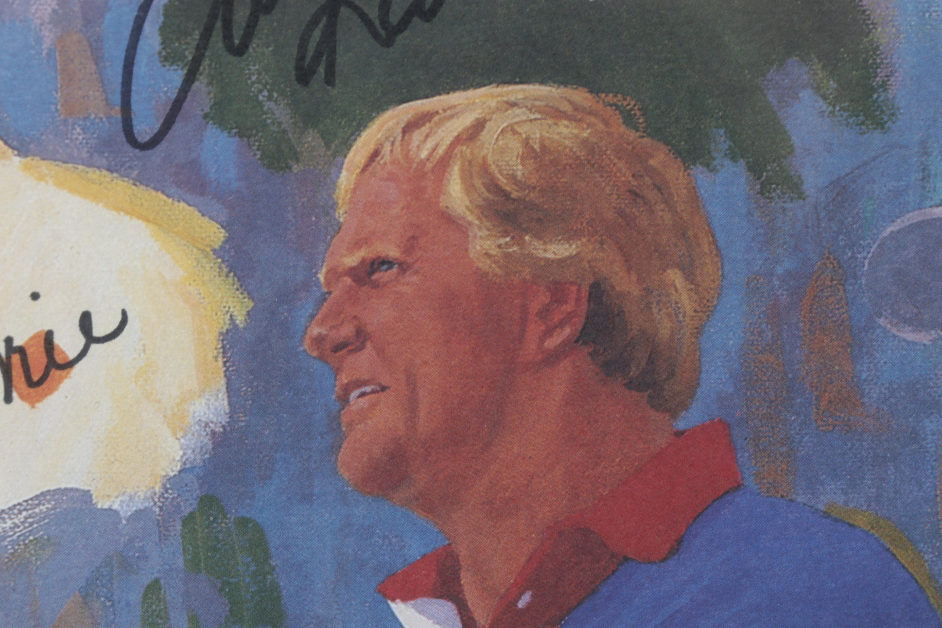 Jack Nicklaus Signed 1992 Wendy's Three-Tour Challenge Poster