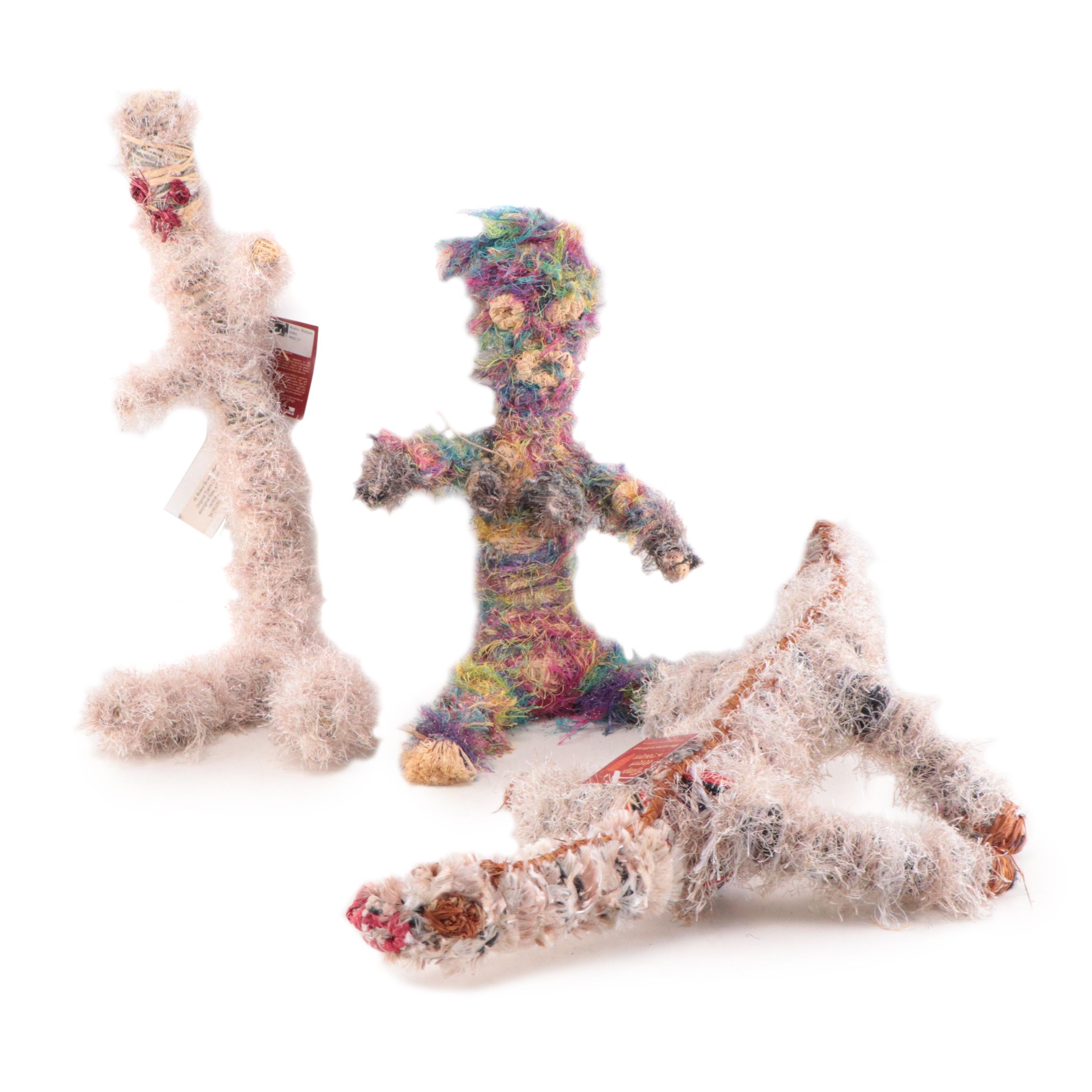 Nyanu Klaka Tjanpi Desert Australia Fiber Art Figure Sculptures