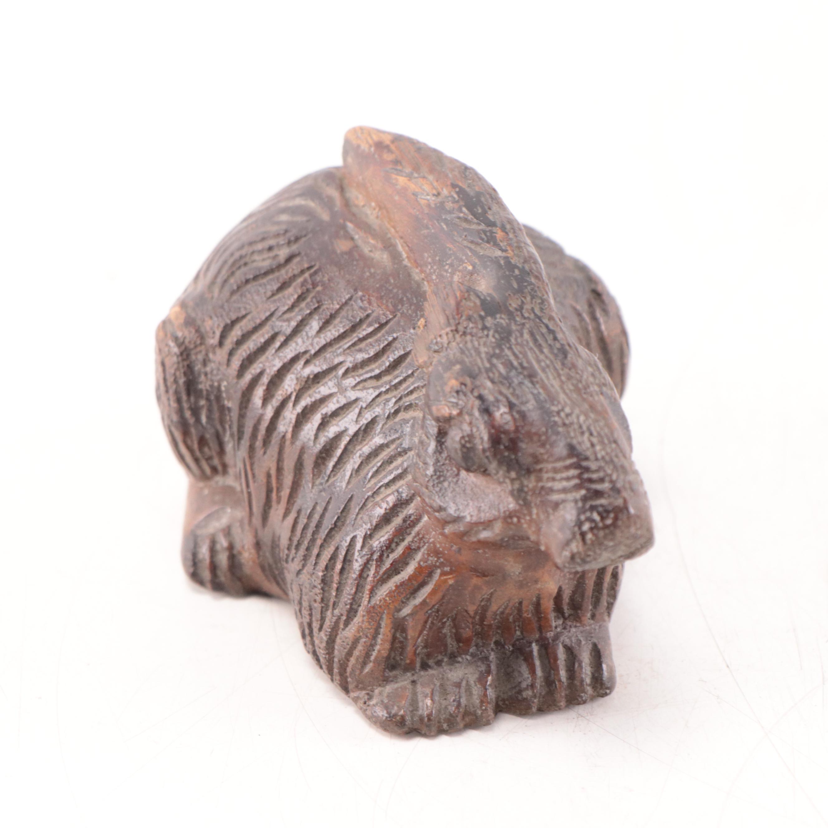 Carved Wood Objects Including Shaker, Mid-20th Century