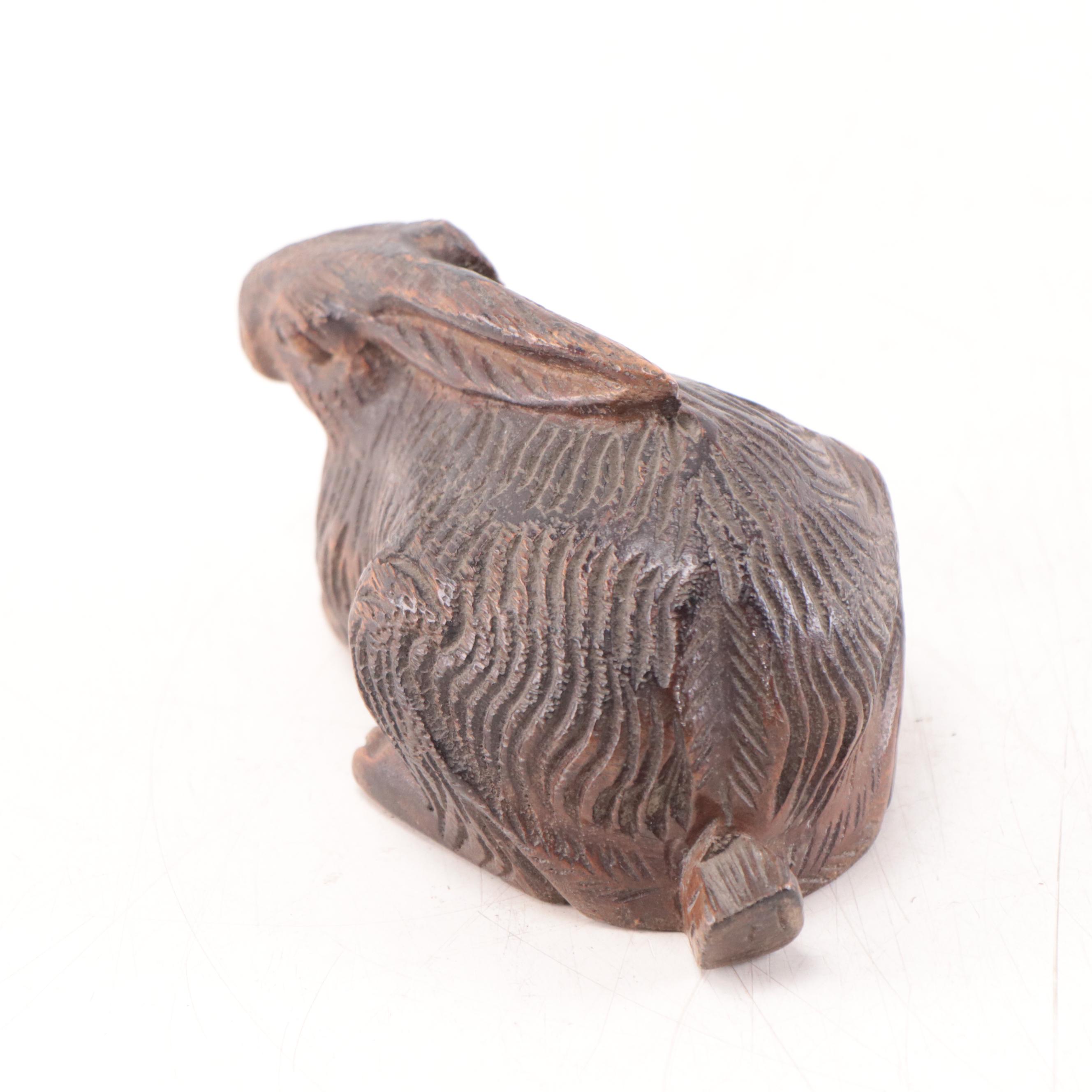 Carved Wood Objects Including Shaker, Mid-20th Century