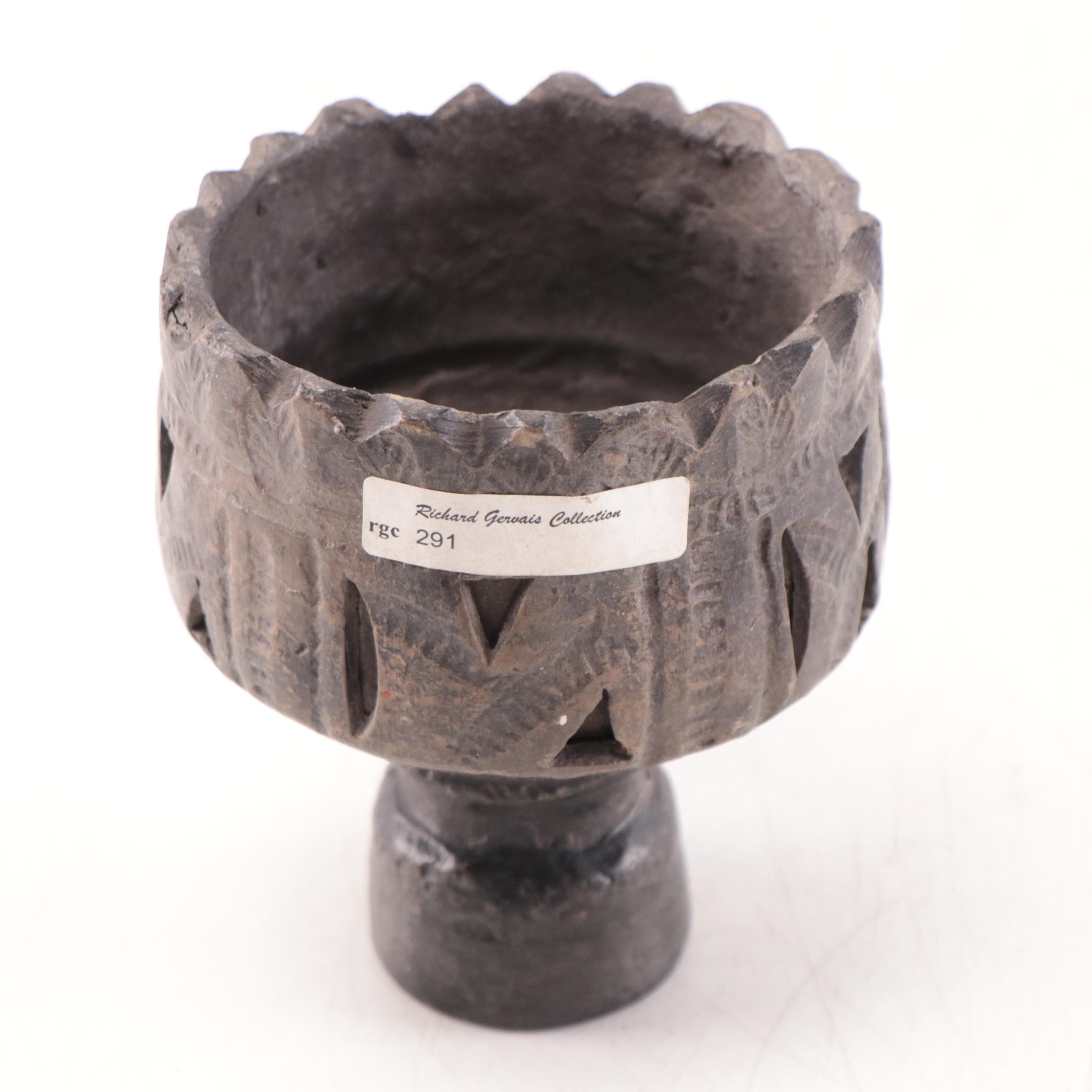 Carved Wood Objects Including Shaker, Mid-20th Century