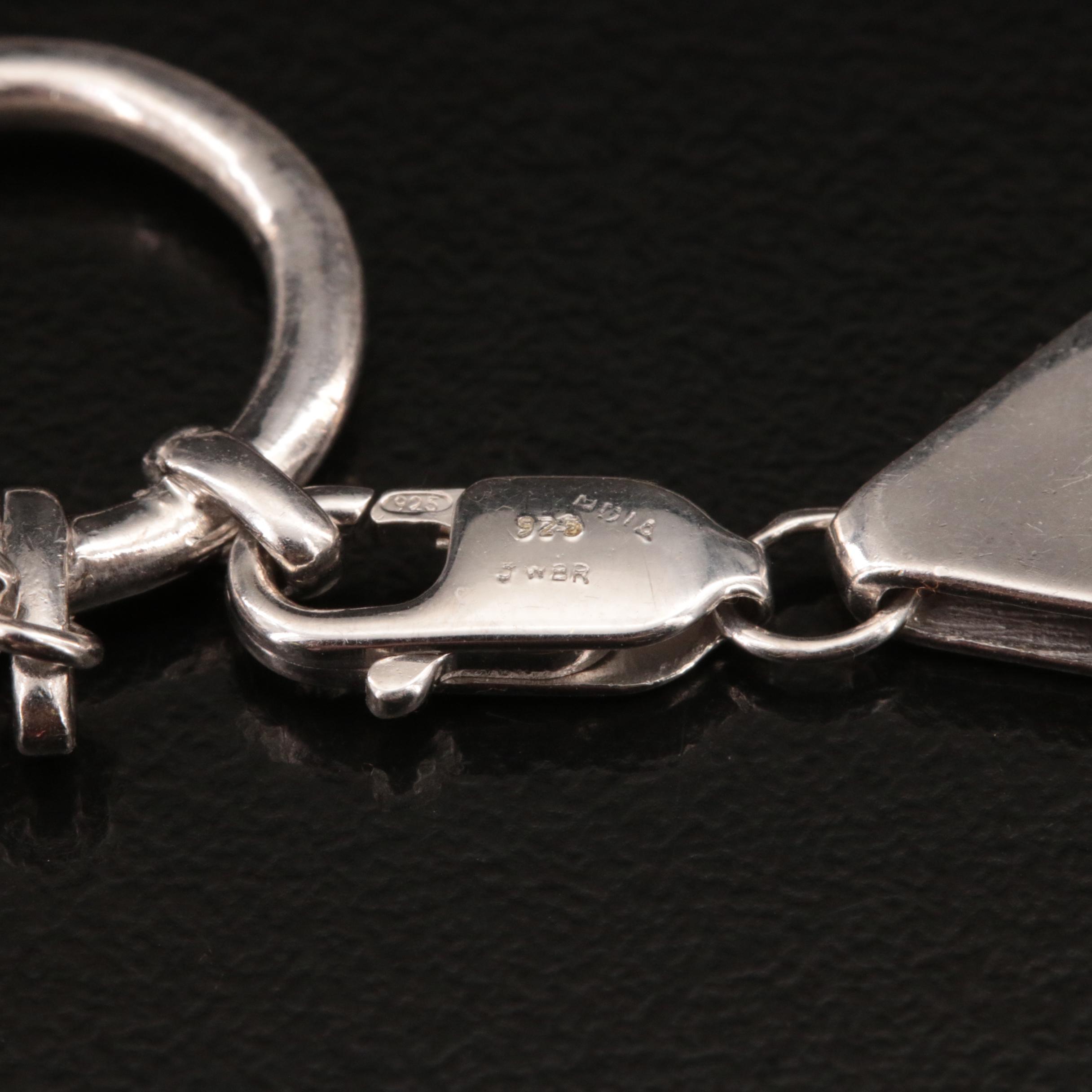 Sterling Diamond "Good Luck" Bracelet with Horseshoe, Hamsa and Clover Charms