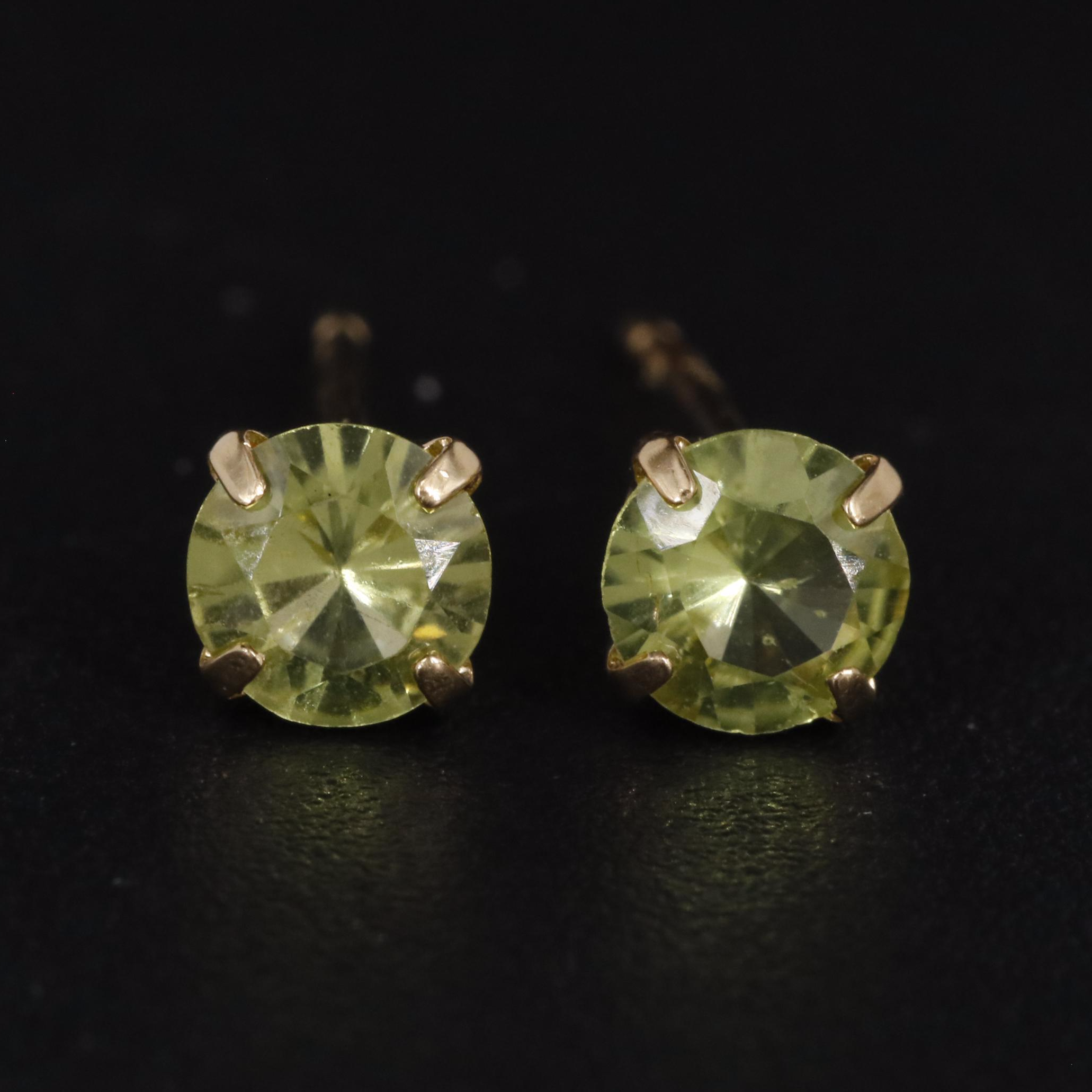 18K 0.60 CTW Peridot Earrings