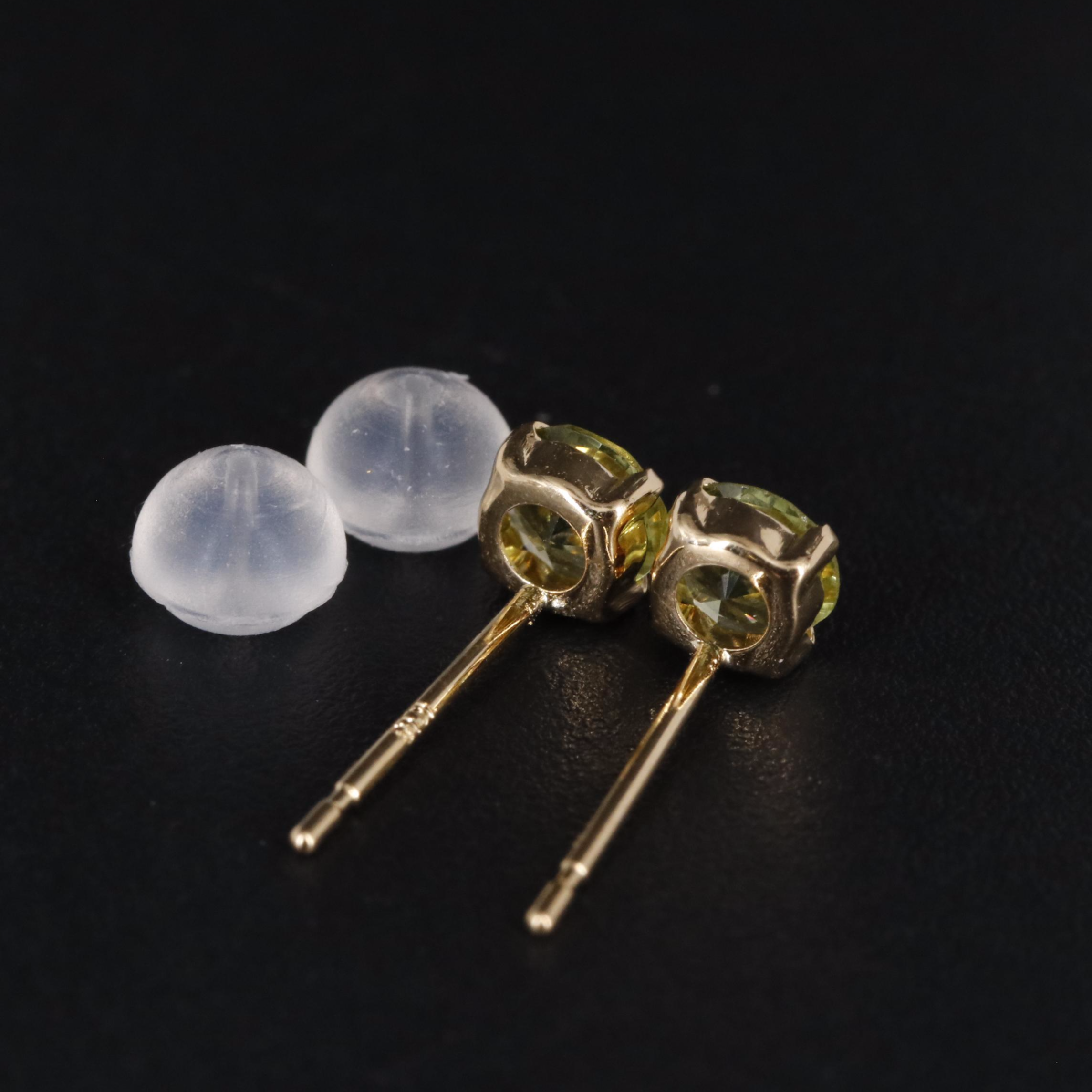 18K 0.60 CTW Peridot Earrings