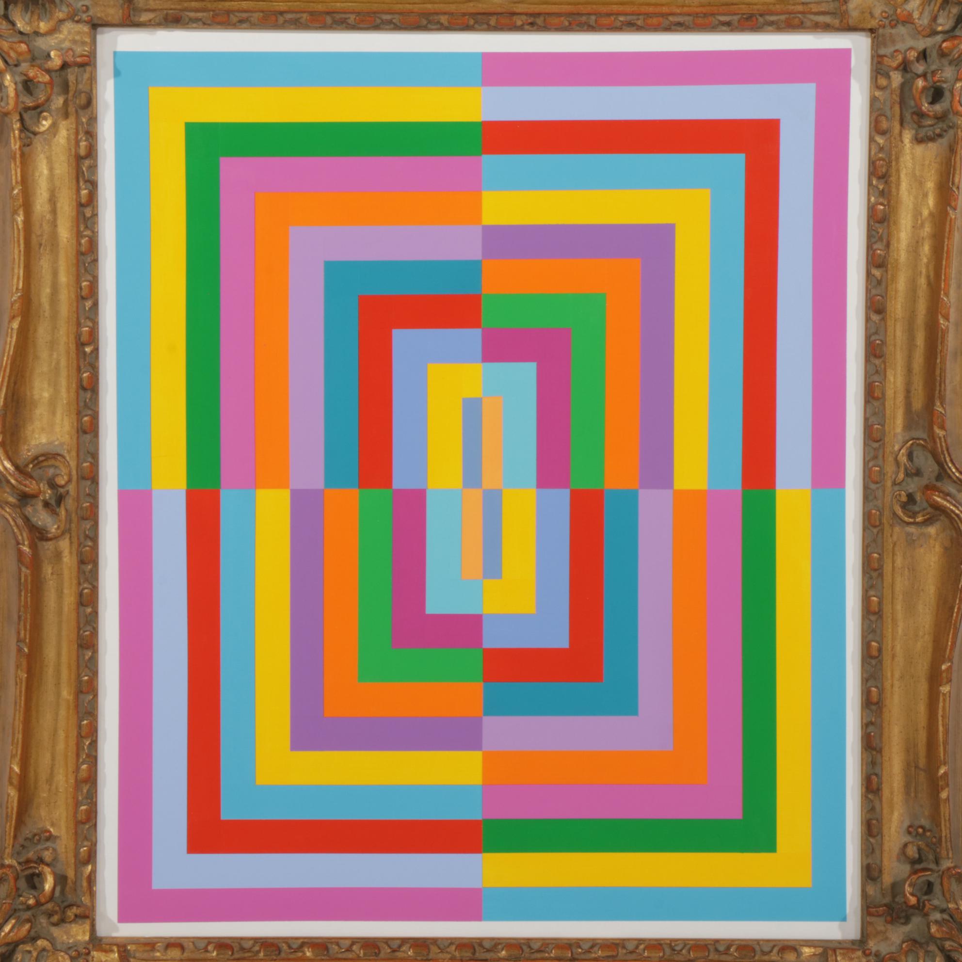 deSanto Op Art Acrylic Painting "Klasiko," 2023