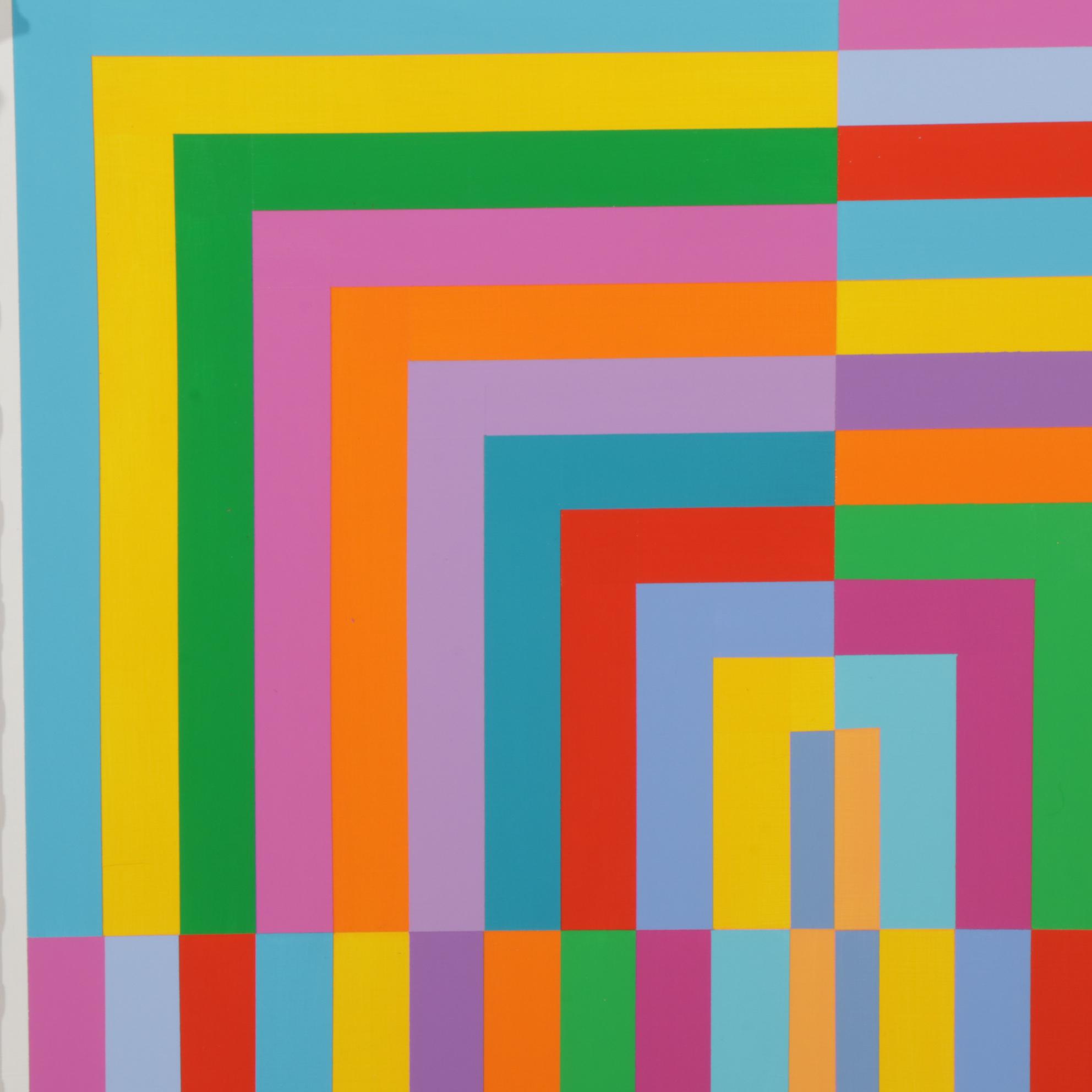 deSanto Op Art Acrylic Painting "Klasiko," 2023