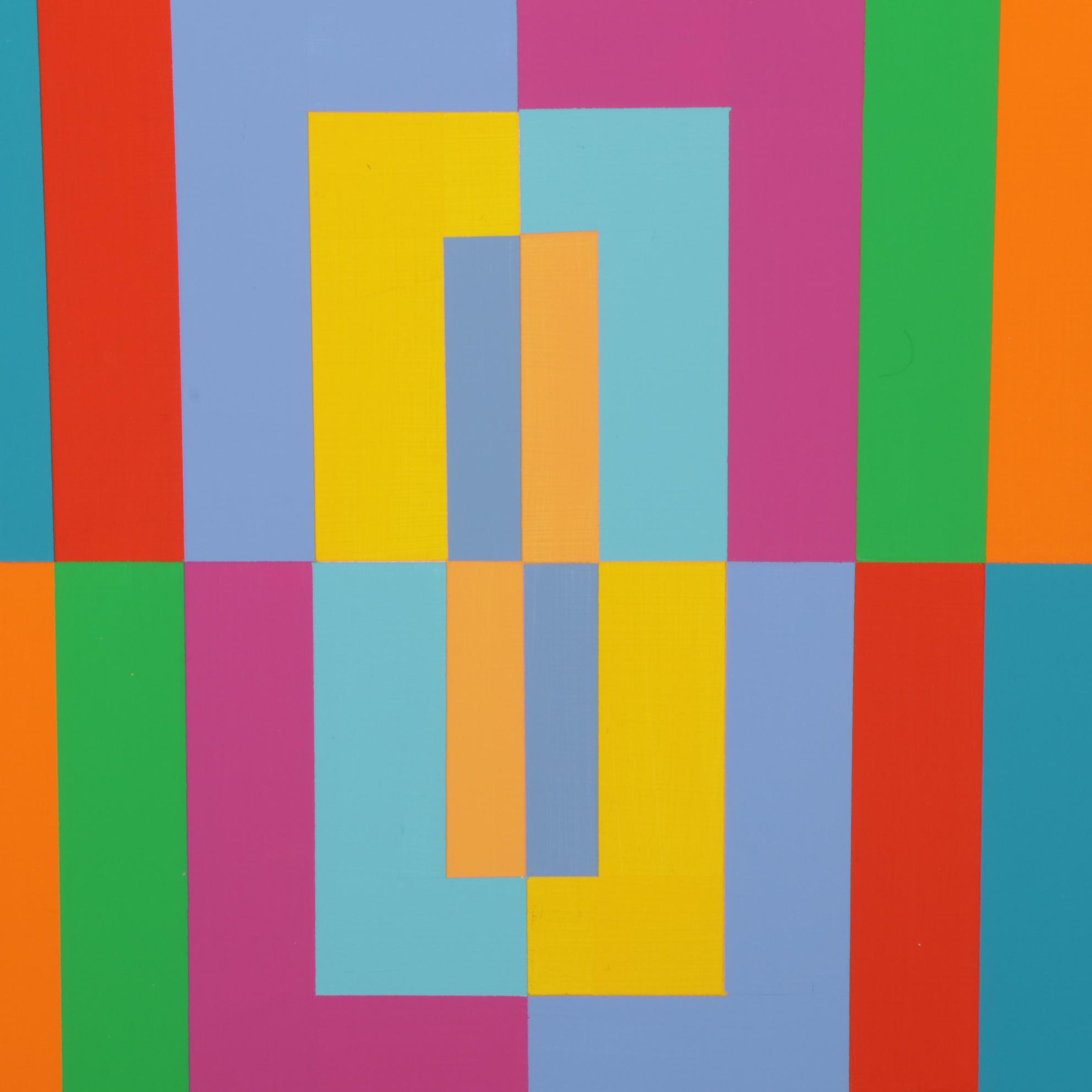 deSanto Op Art Acrylic Painting "Klasiko," 2023