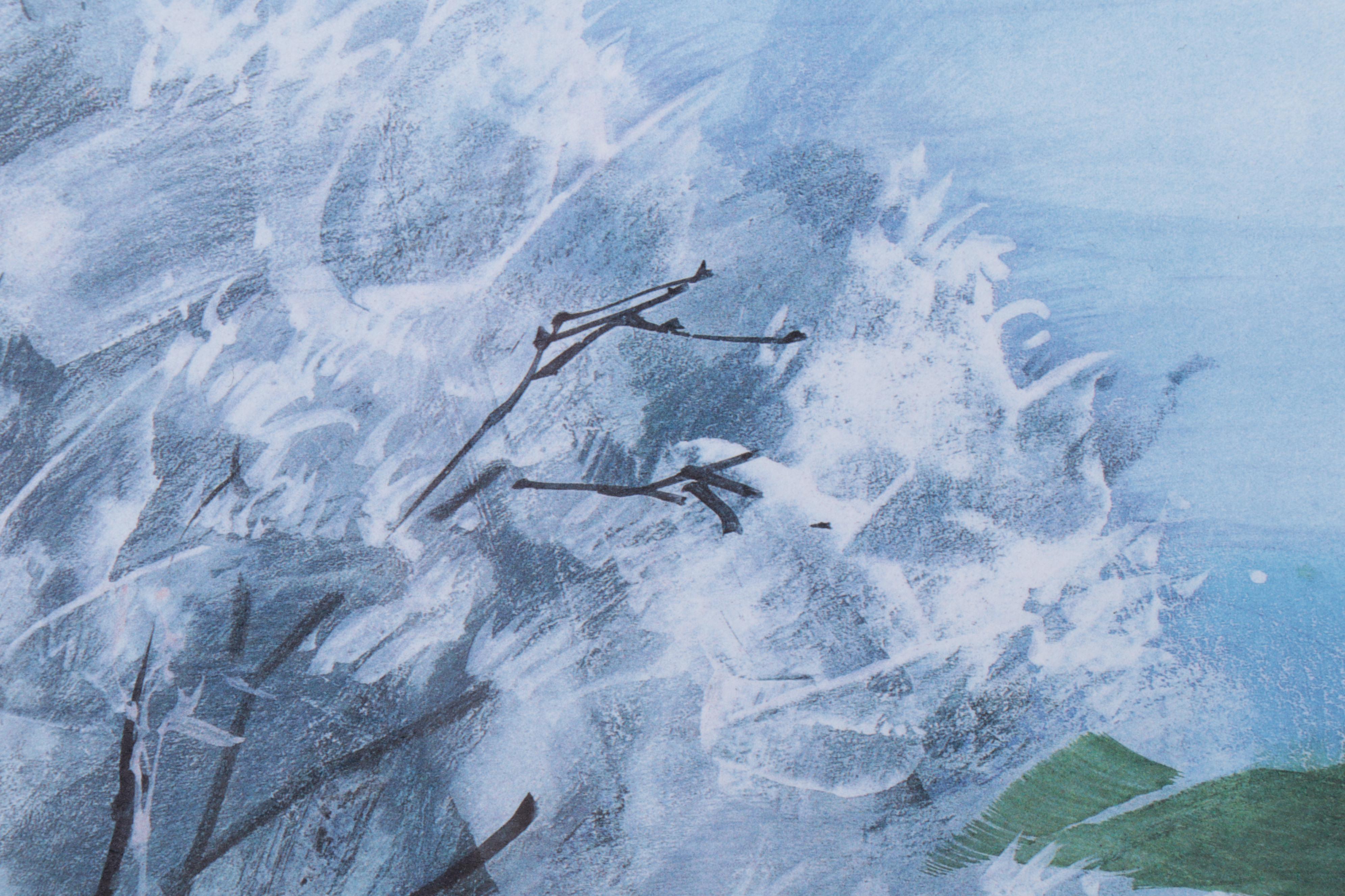 Ella Fort Color Lithograph "Flower Field (Champ Fleuri)," 21st Century