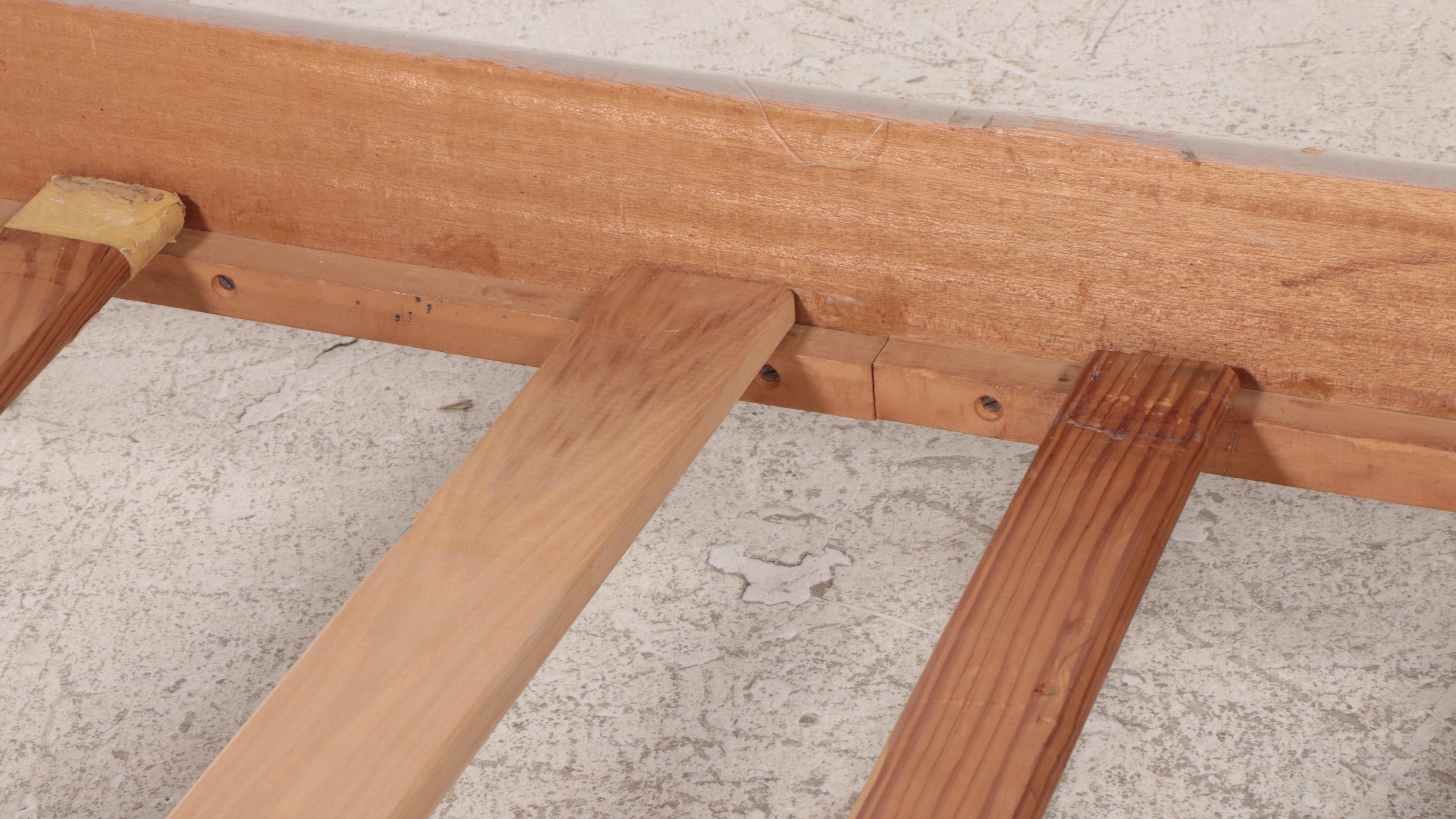 French Provincial Style Painted Full Bed Frame and Nightstand