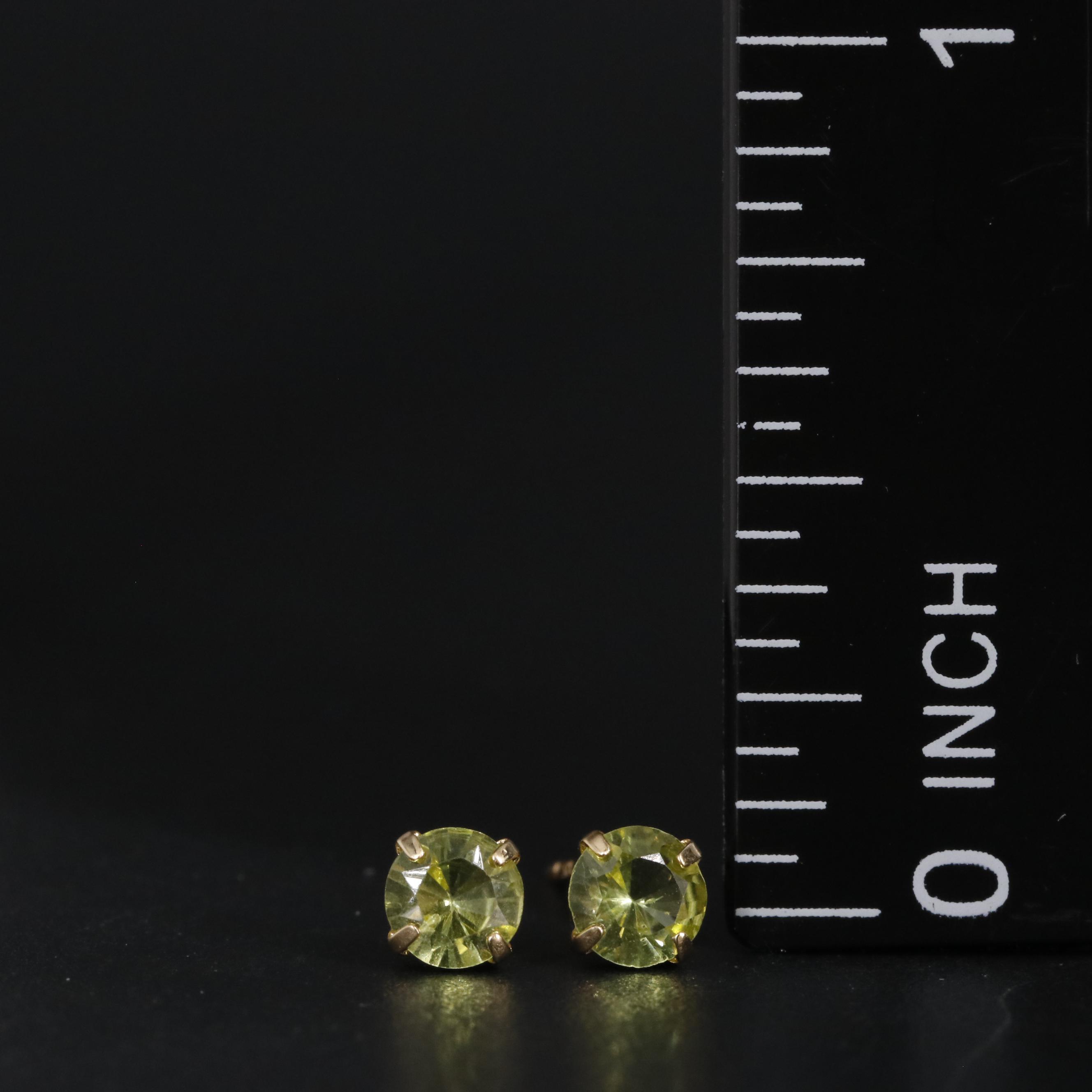 18K 0.60 CTW Peridot Earrings
