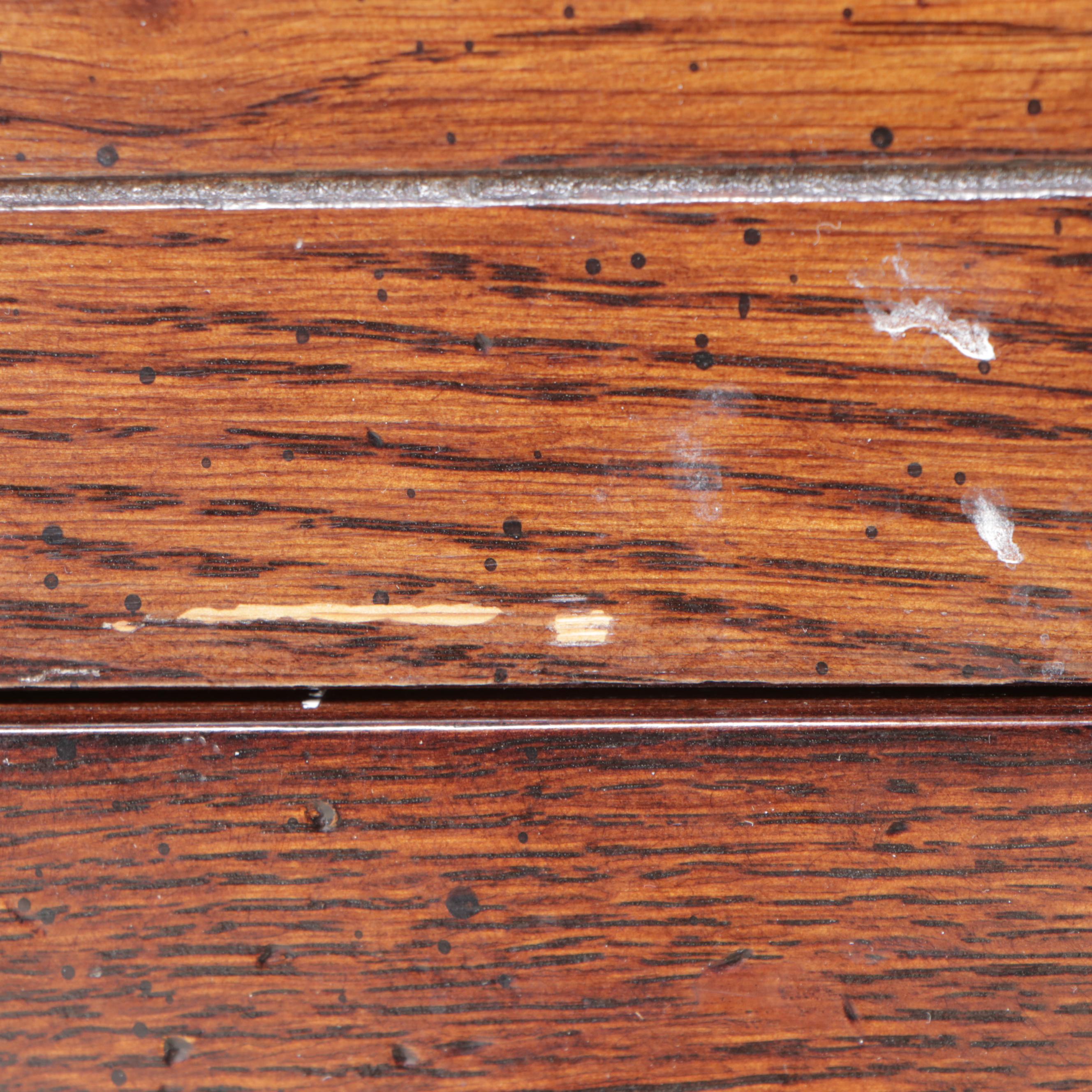 Henredon Campaign Style Brass-Mounted Oak Seven-Drawer Chest