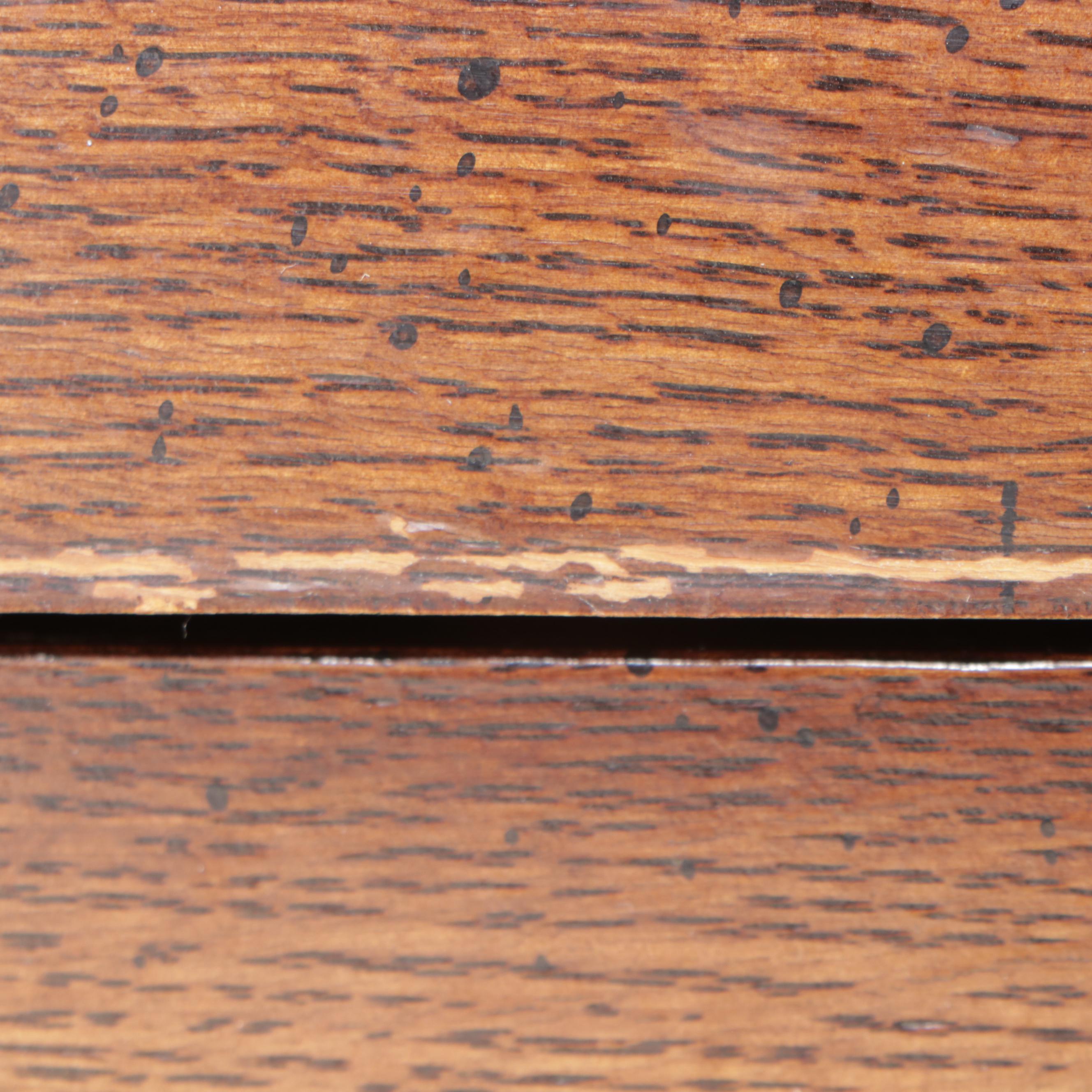 Henredon Campaign Style Brass-Mounted Oak Seven-Drawer Chest