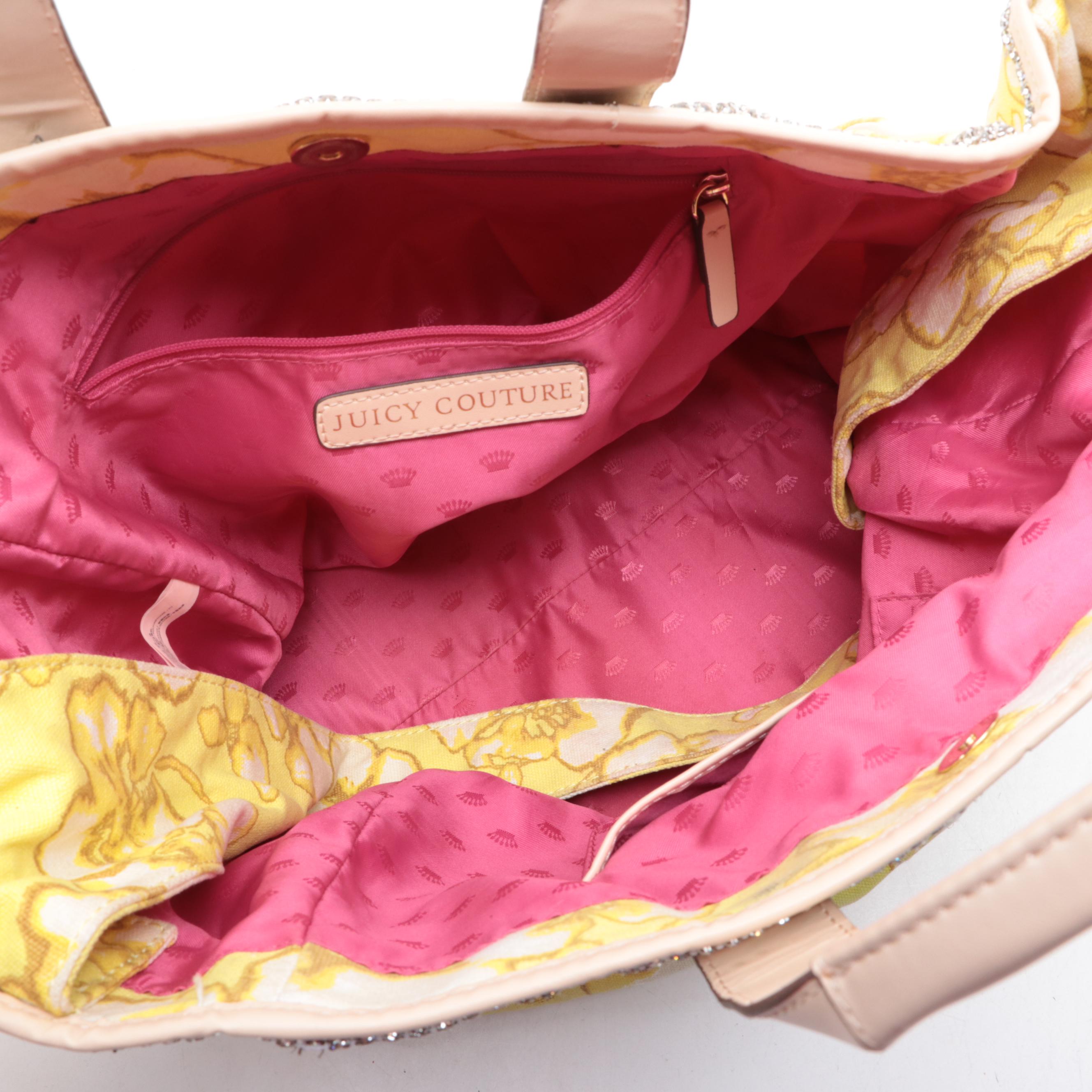 Juicy Couture Leather Hobo and Handbag, Canvas Tote, and Laptop Case