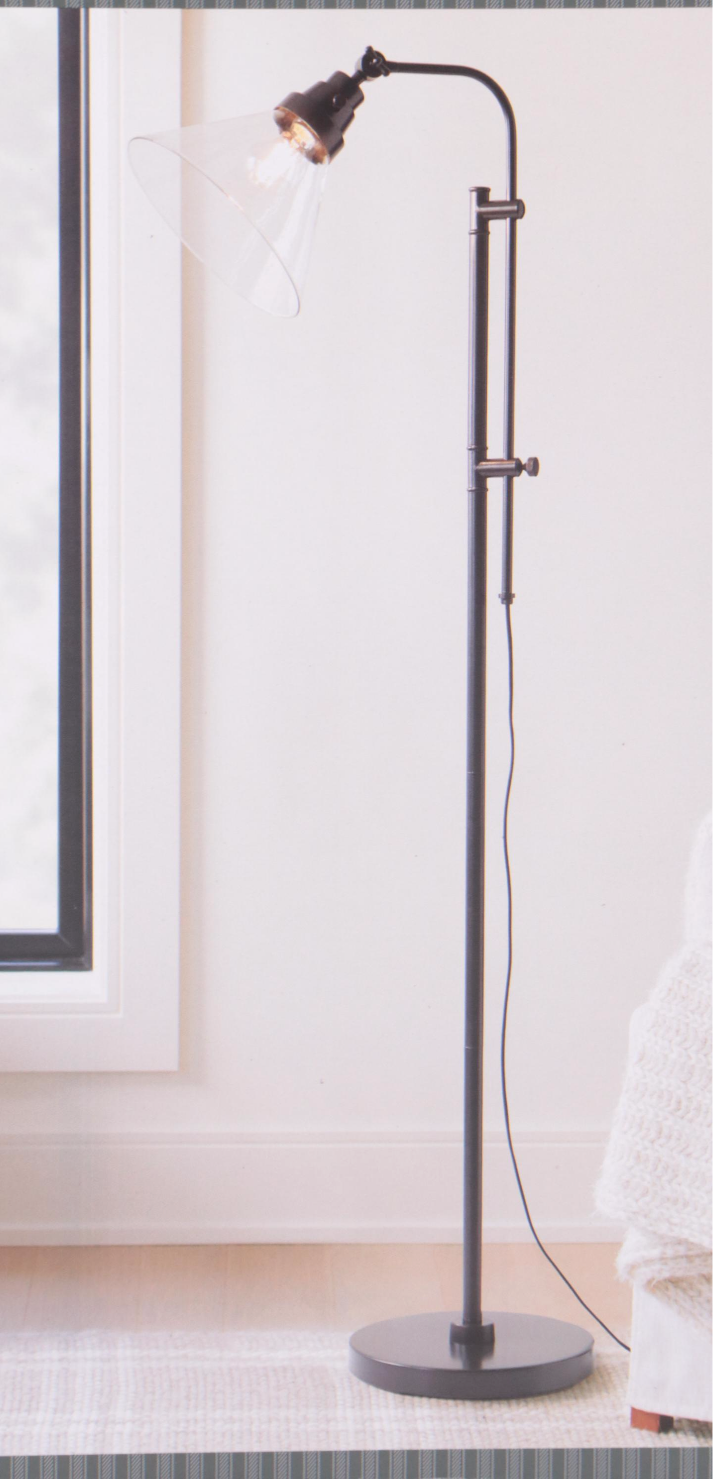 Threshold with Studio McGee Glass Shepherd Floor Lamp in Black