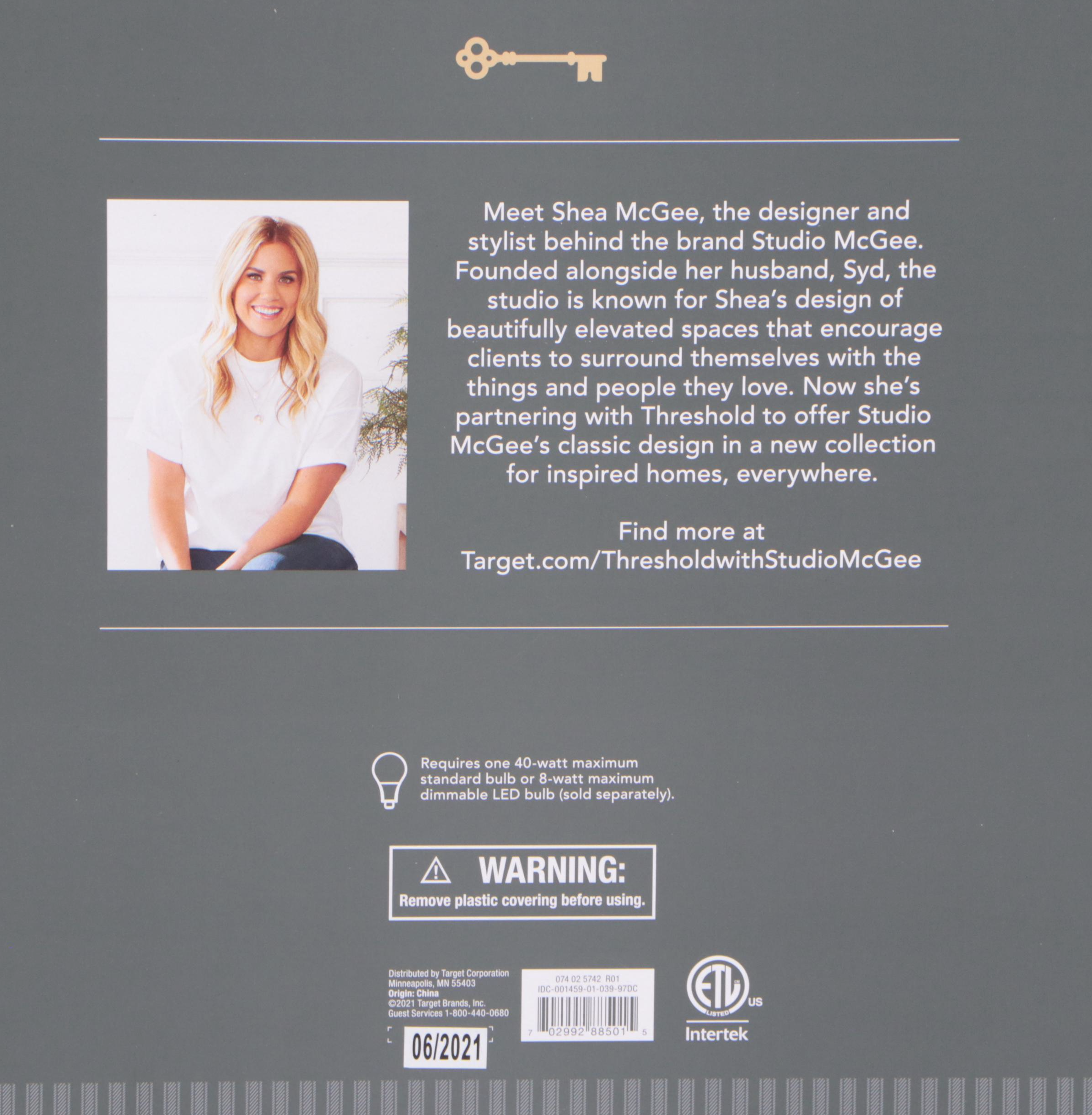 Threshold with Studio McGee Glass Shepherd Floor Lamp in Black