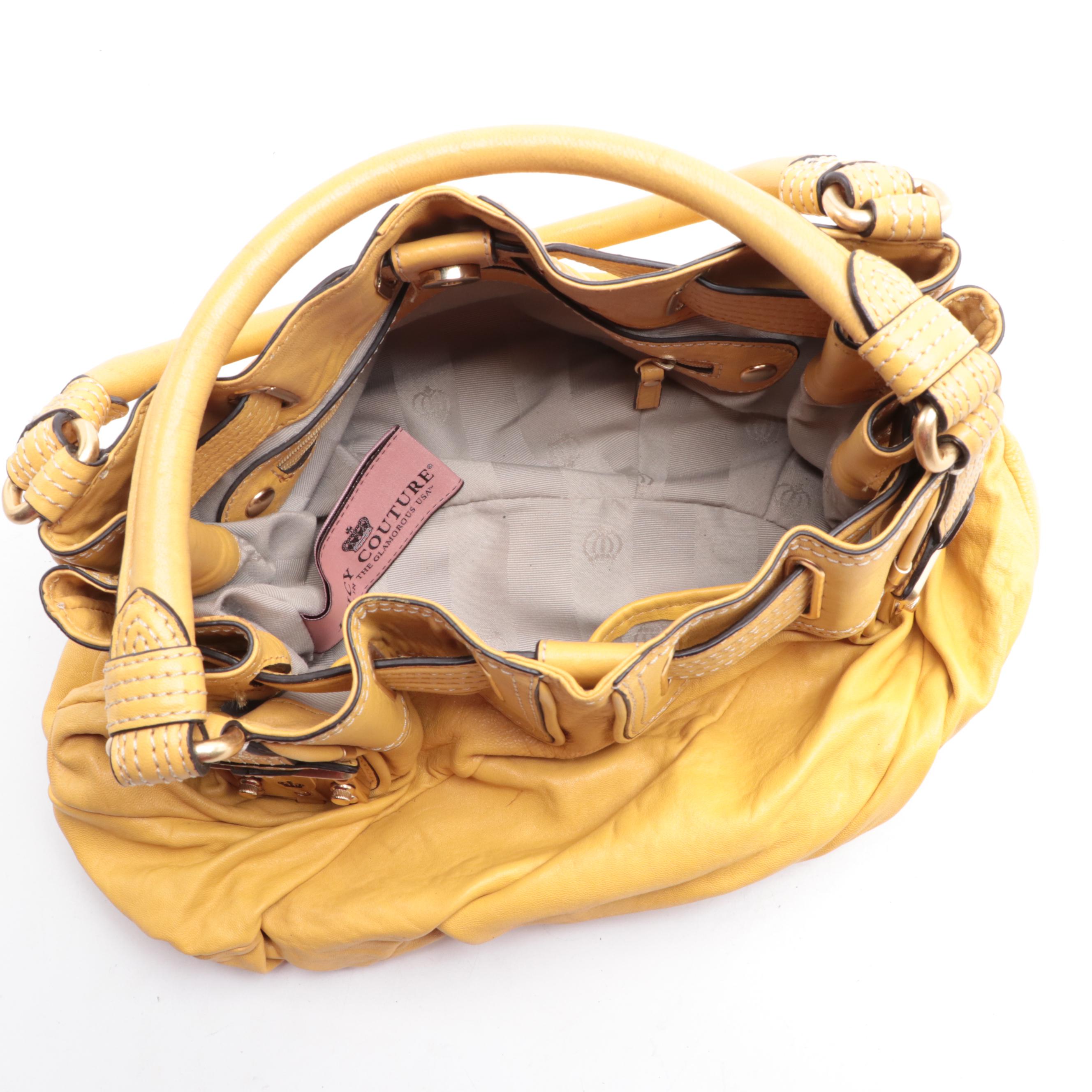 Juicy Couture Leather Hobo and Handbag, Canvas Tote, and Laptop Case