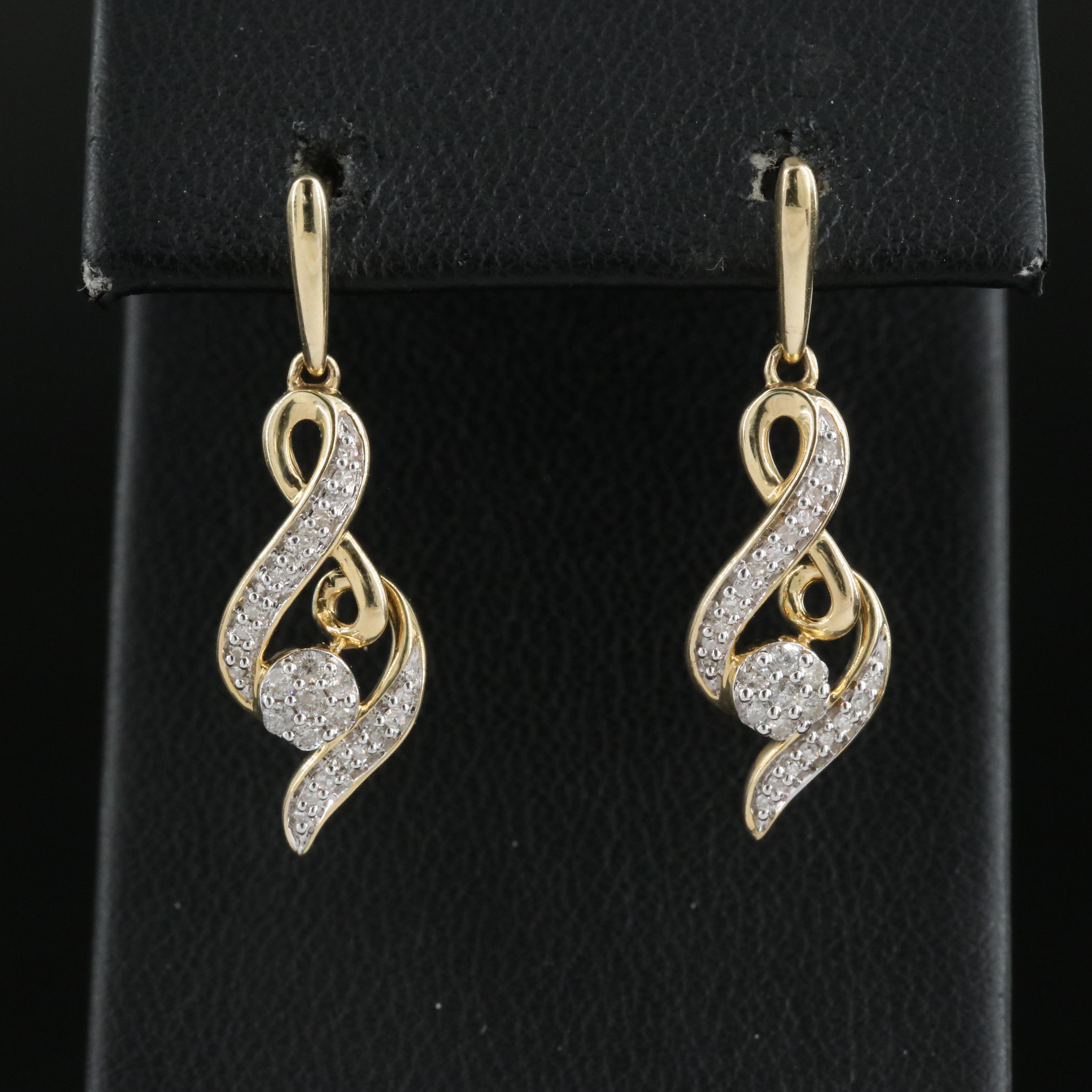 10K 0.08 CTW Diamond Earrings