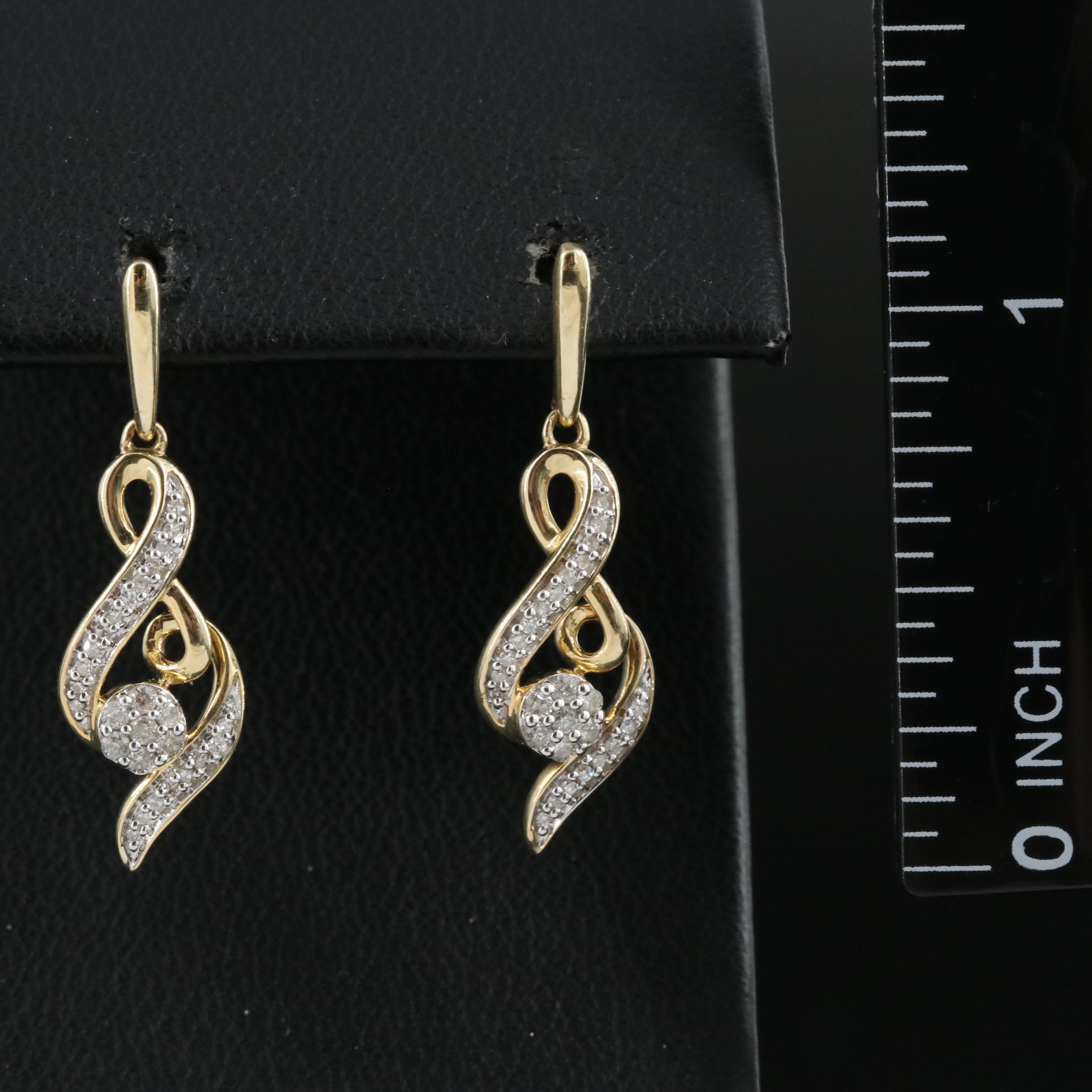 10K 0.08 CTW Diamond Earrings