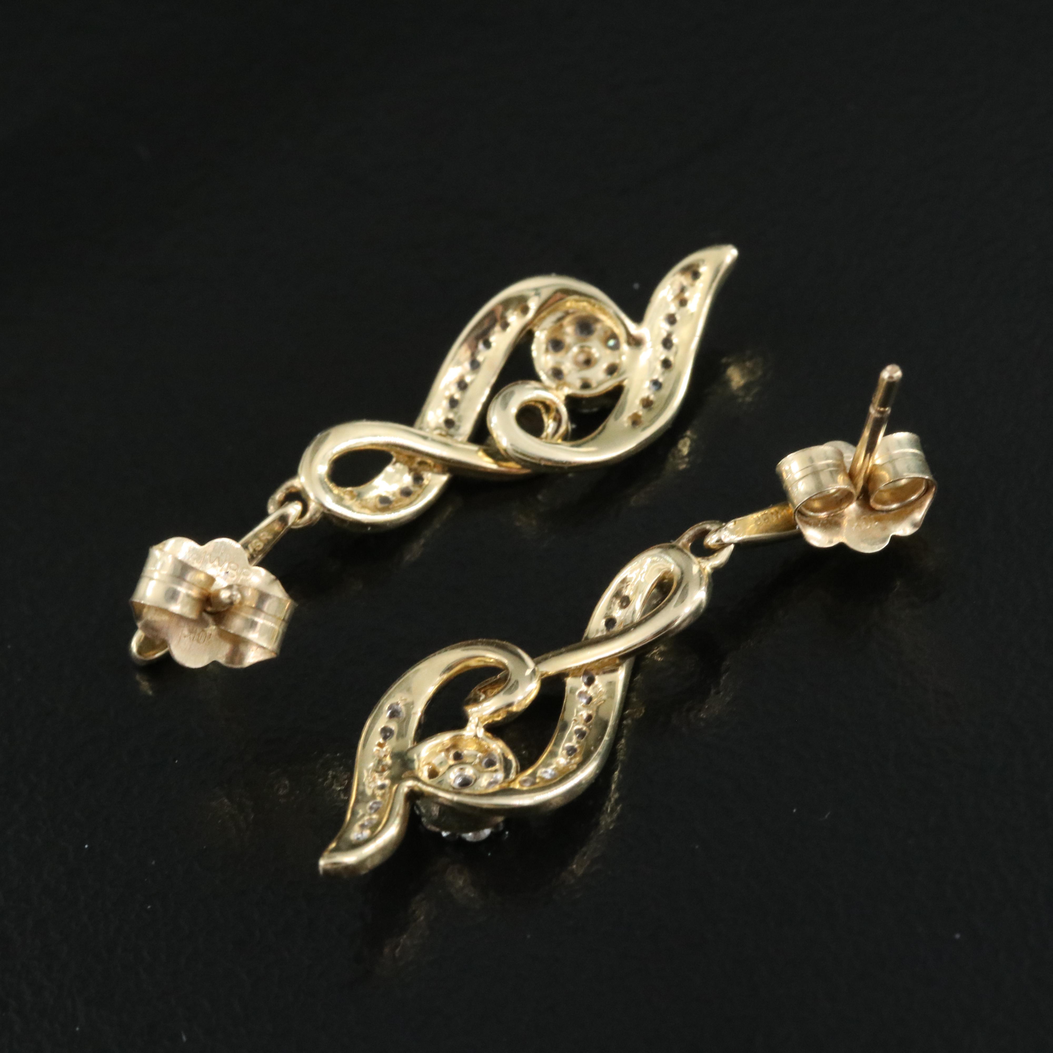 10K 0.08 CTW Diamond Earrings
