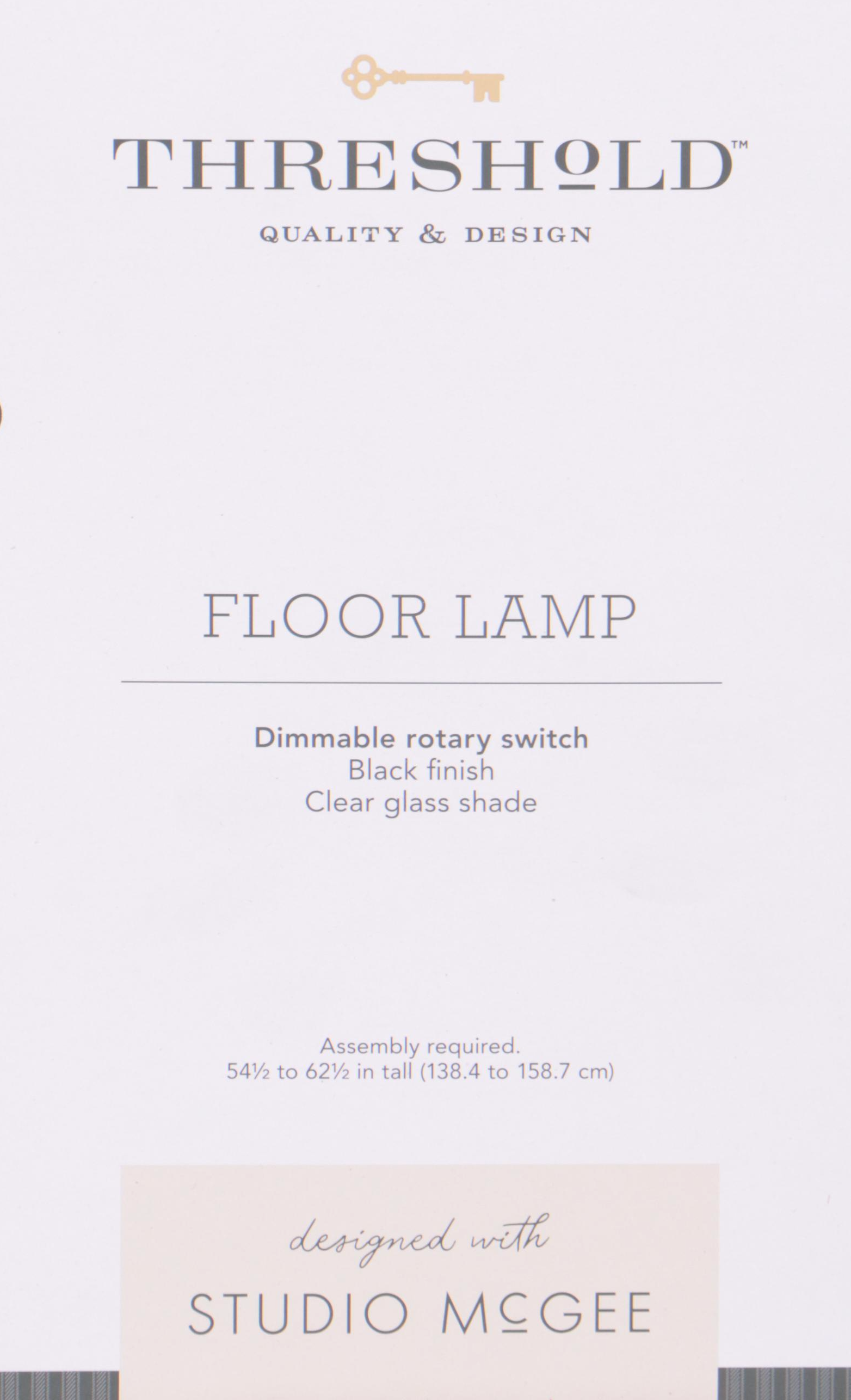 Threshold with Studio McGee Glass Shepherd Floor Lamp in Black