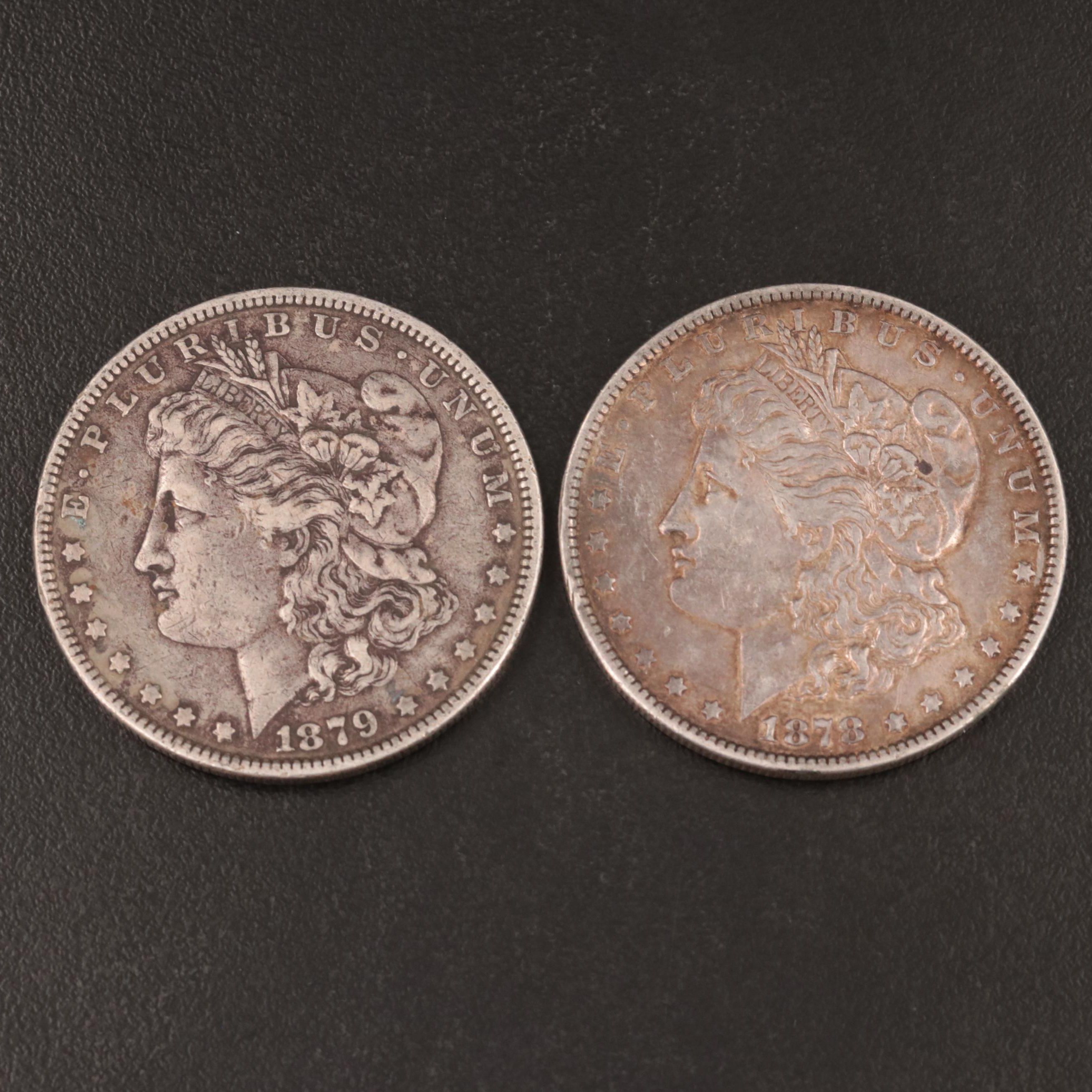 1878 and 1879 Morgan Silver Dollars