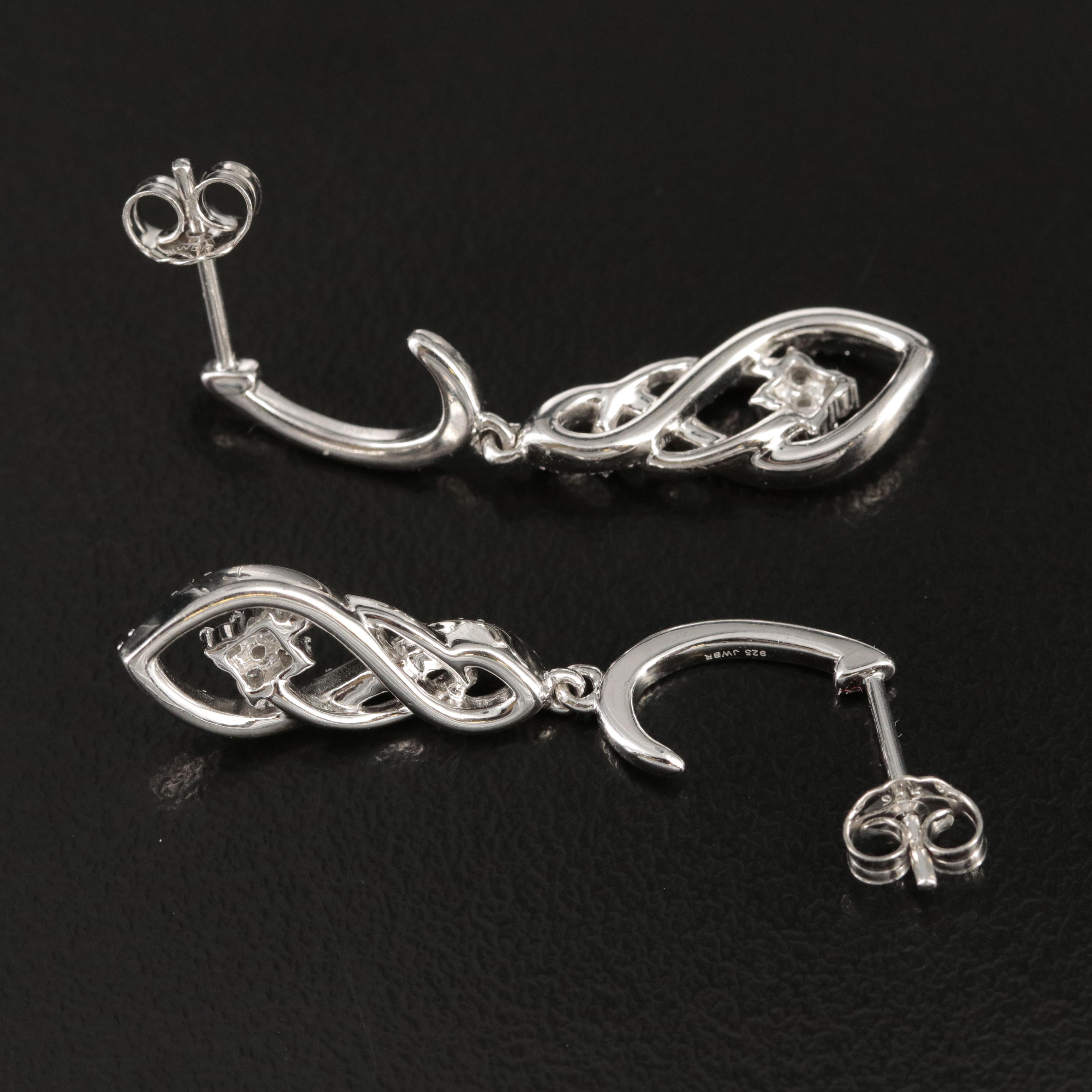 Sterling Diamond Earrings