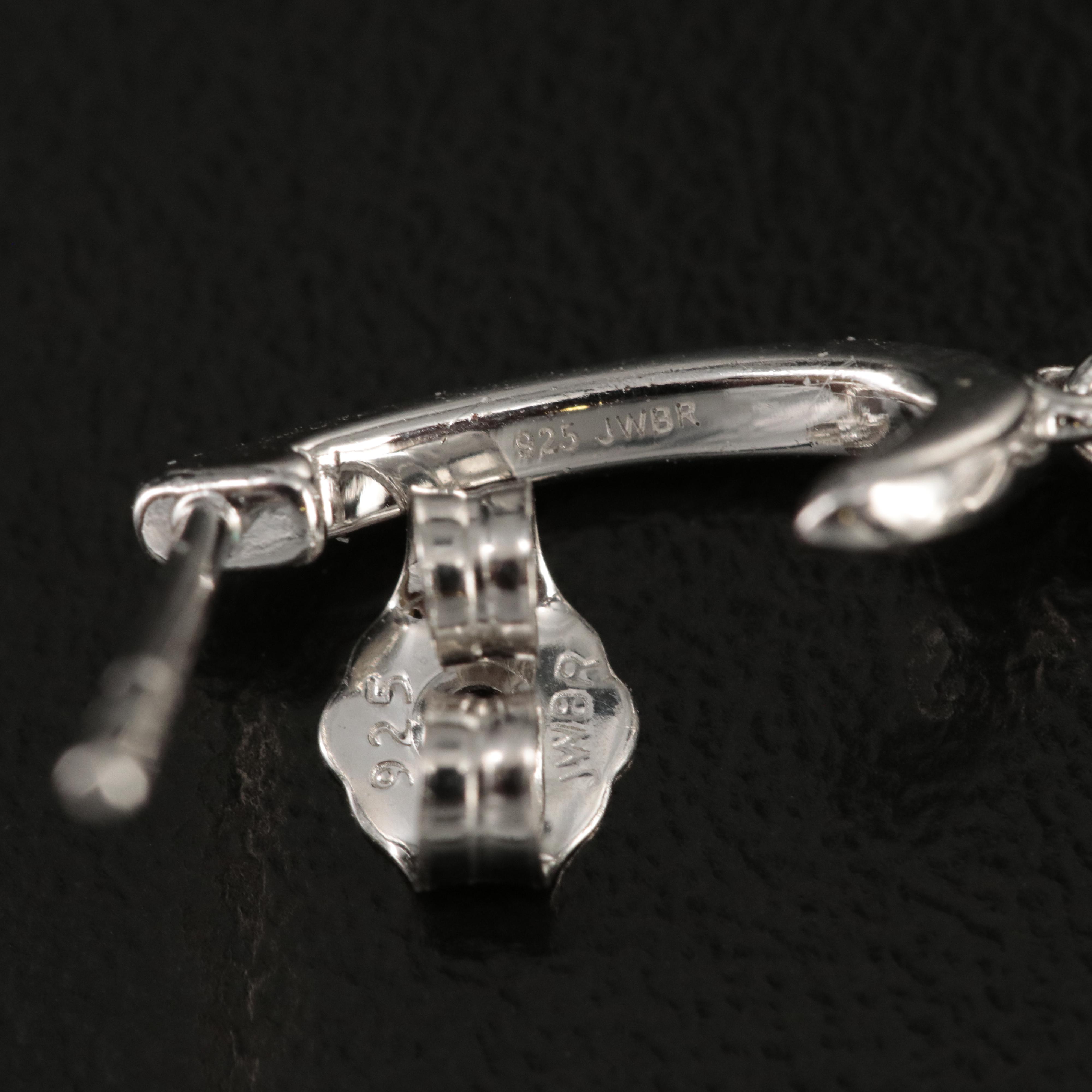 Sterling Diamond Earrings