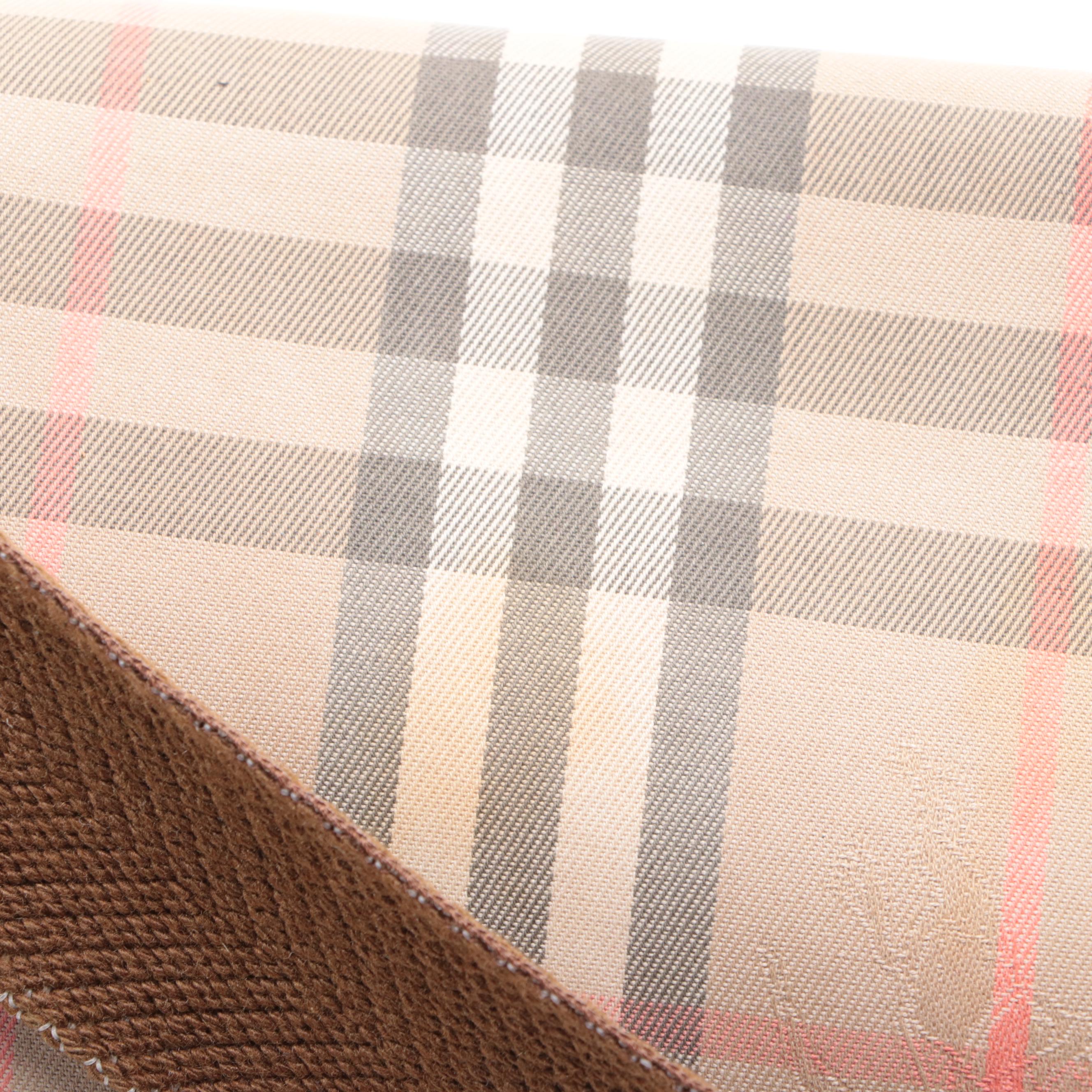 Burberrys Medium Flap Messenger Bag in Haymarket Check Gabardine/Leather