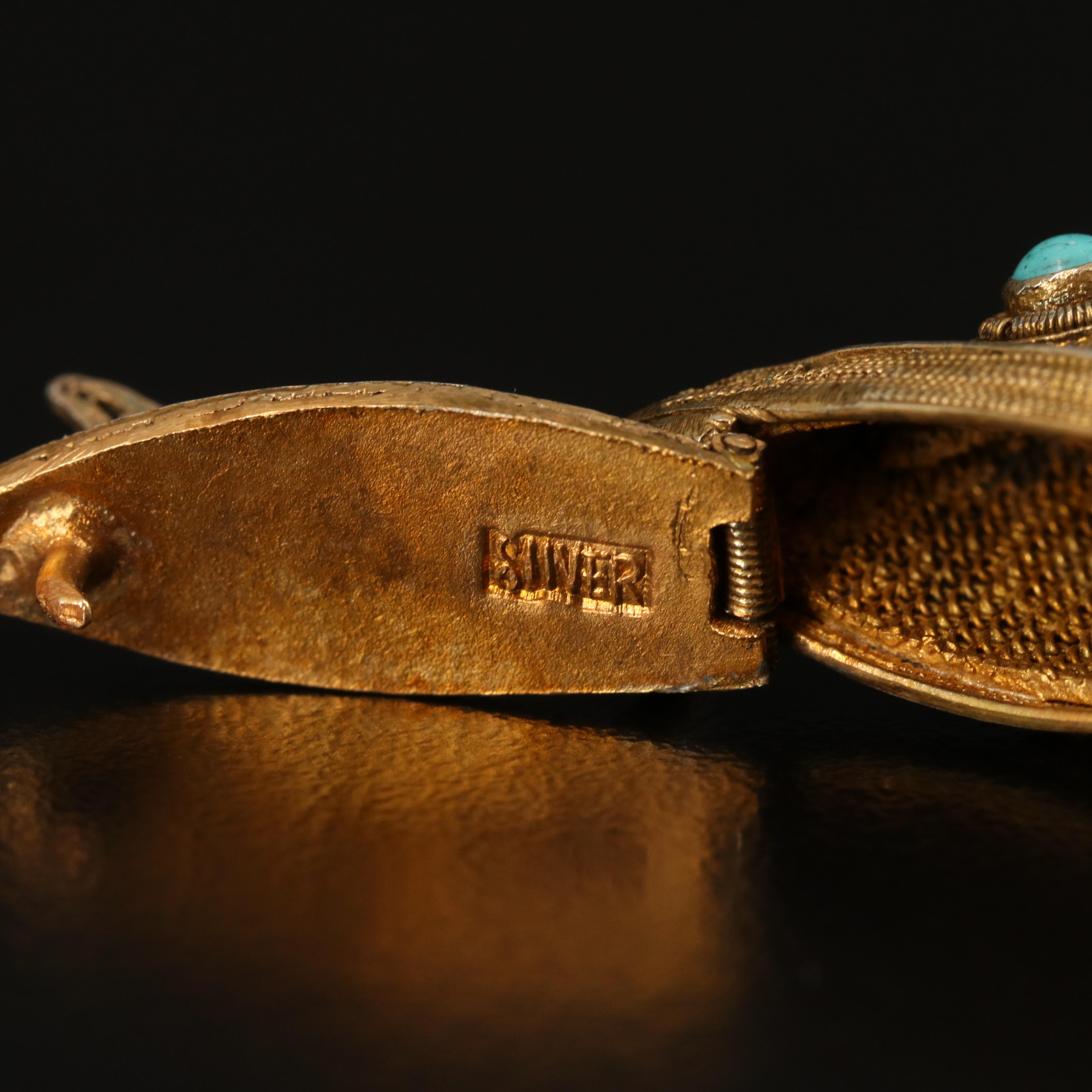 Vintage Sterling and 800 Silver Articulated Filigree Fish Pendants