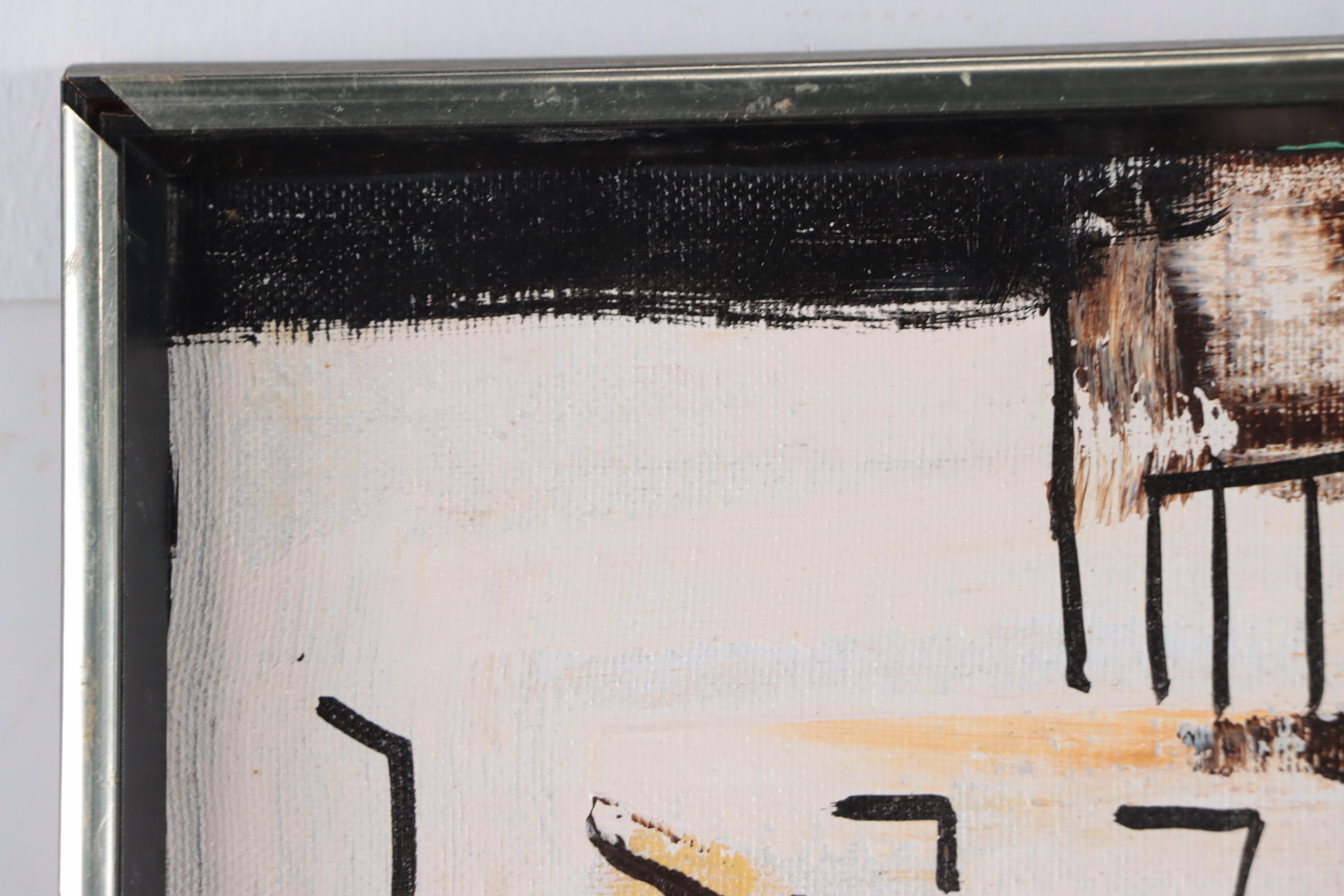 Constance Sullivan Oil Painting of Side Street, Late 20th Century