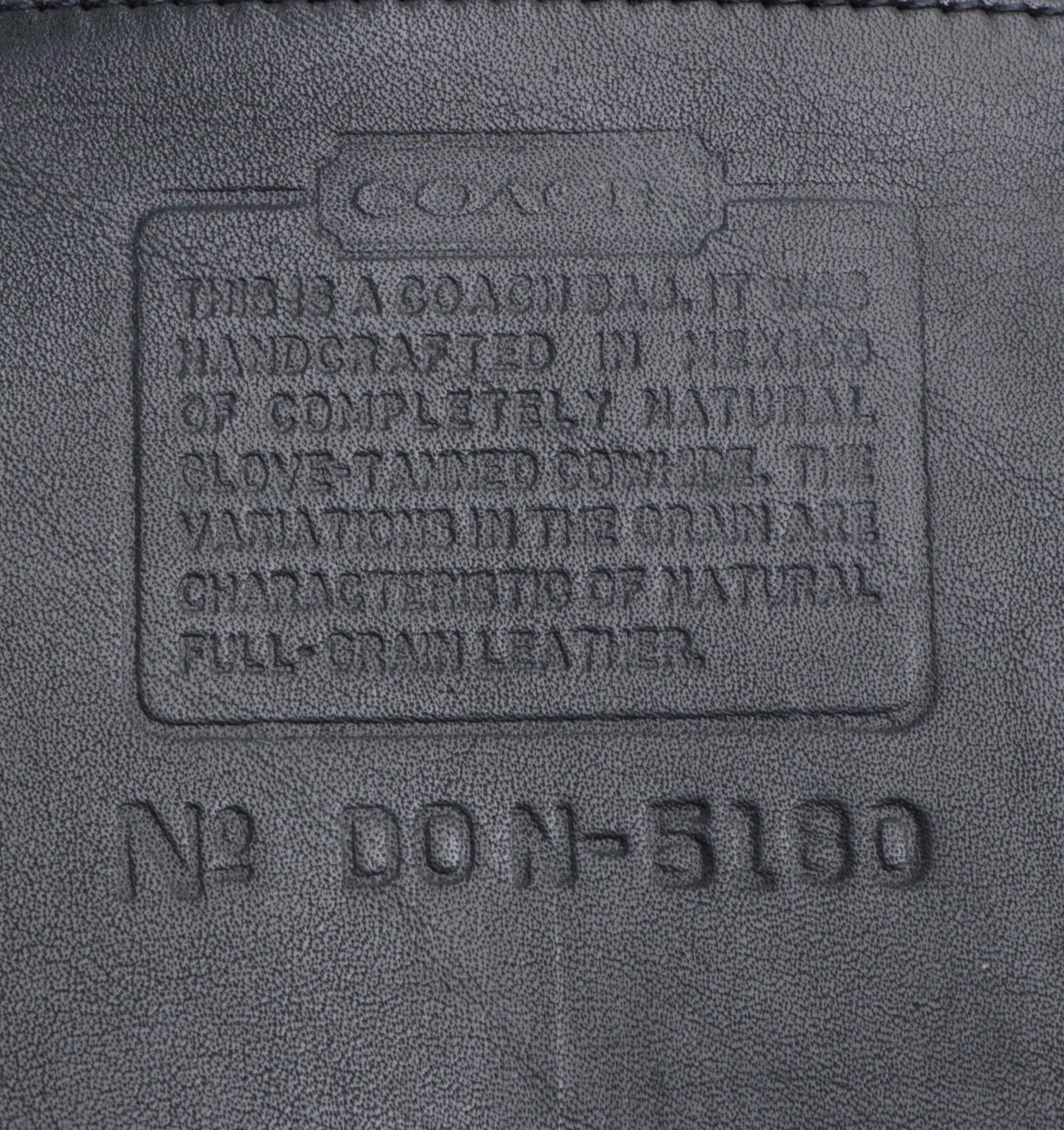 Coach Top-Handle Briefcase in Black Leather w/Shoulder Strap
