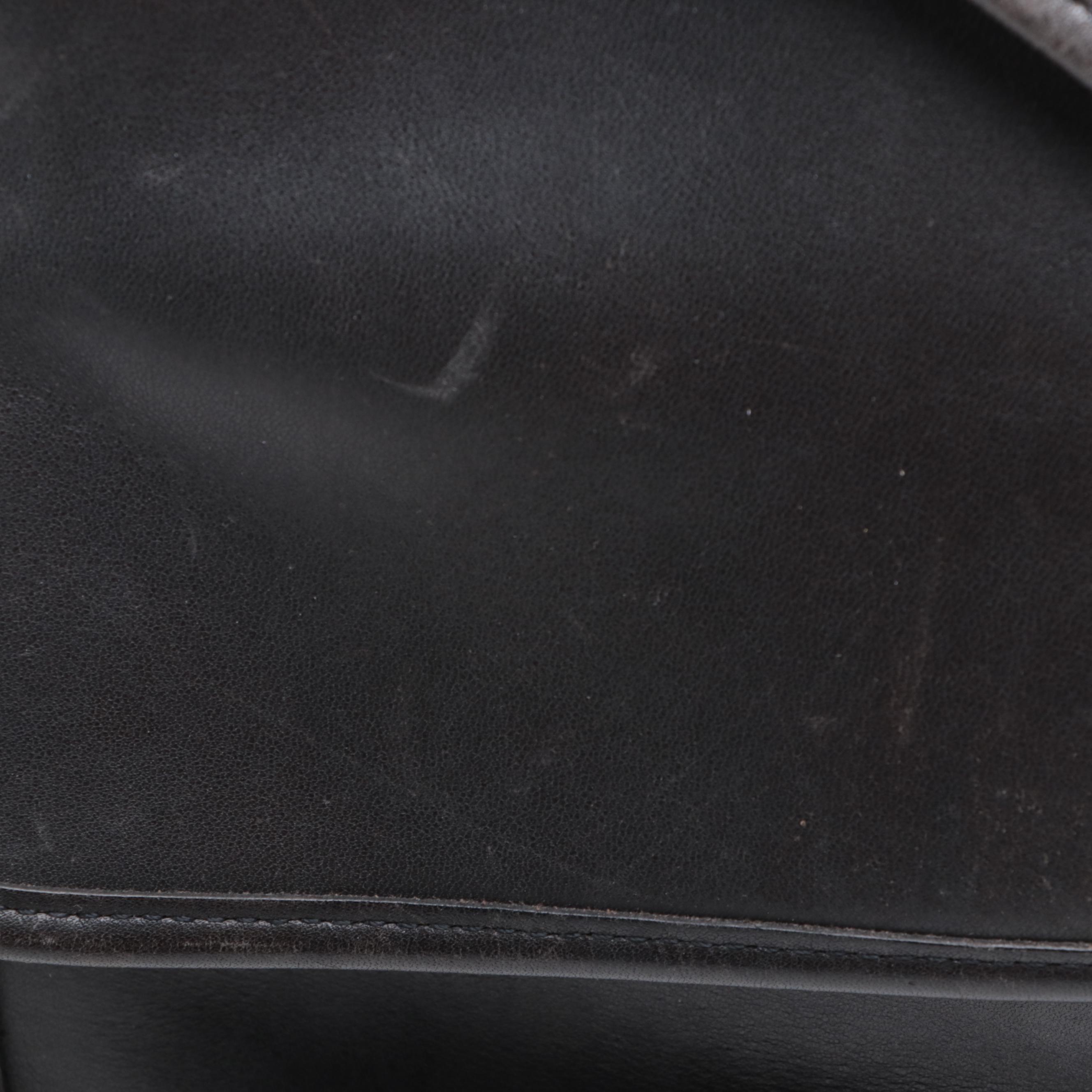 Coach Top-Handle Briefcase in Black Leather w/Shoulder Strap