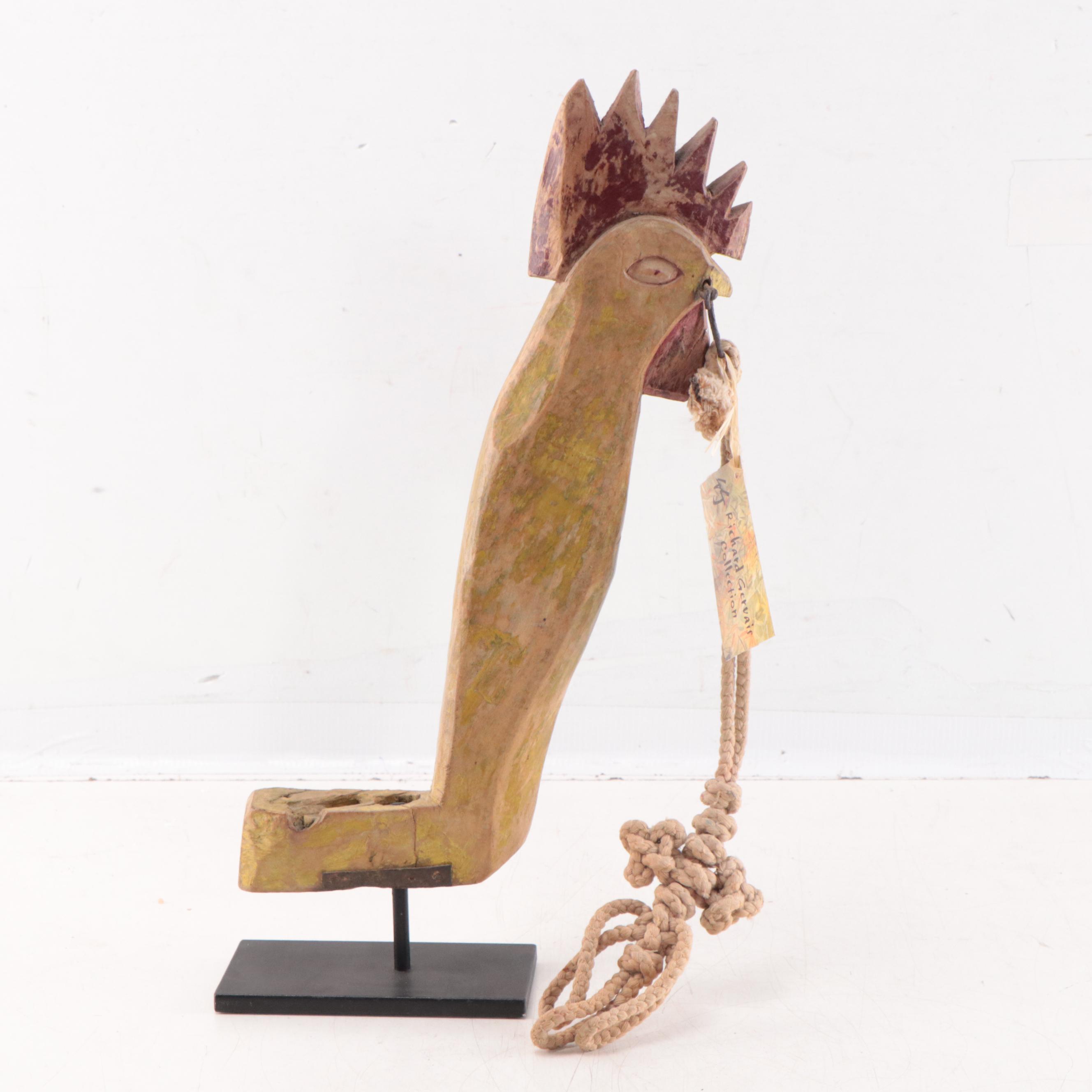 Indonesian Carved Wooden Cart Handle, Mid-Late 20th Century