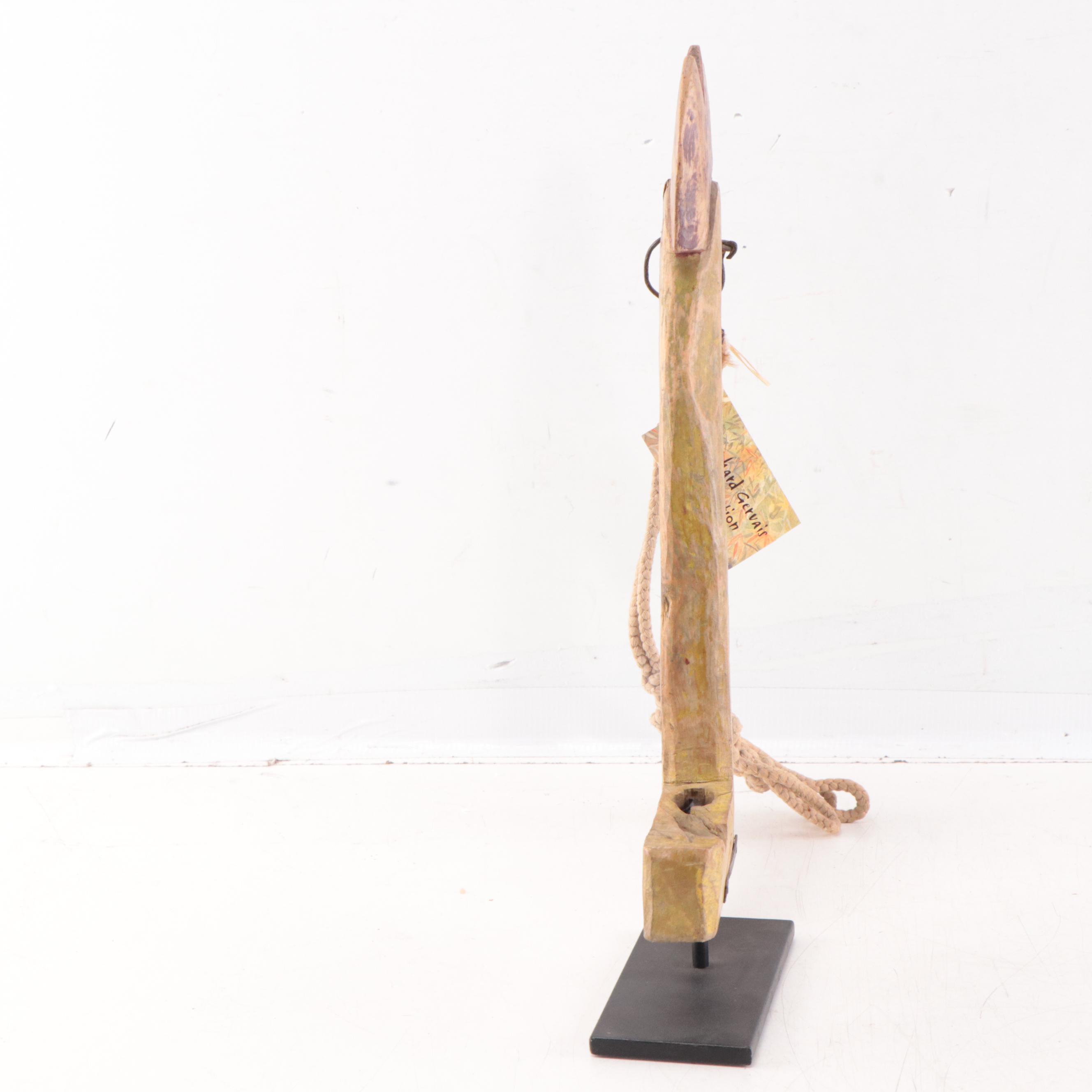 Indonesian Carved Wooden Cart Handle, Mid-Late 20th Century