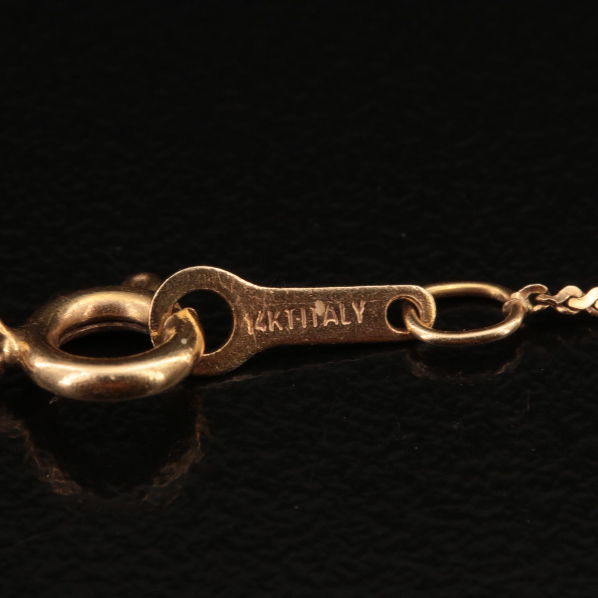 14K 0.01 CT Diamond Heart Pendant Necklace