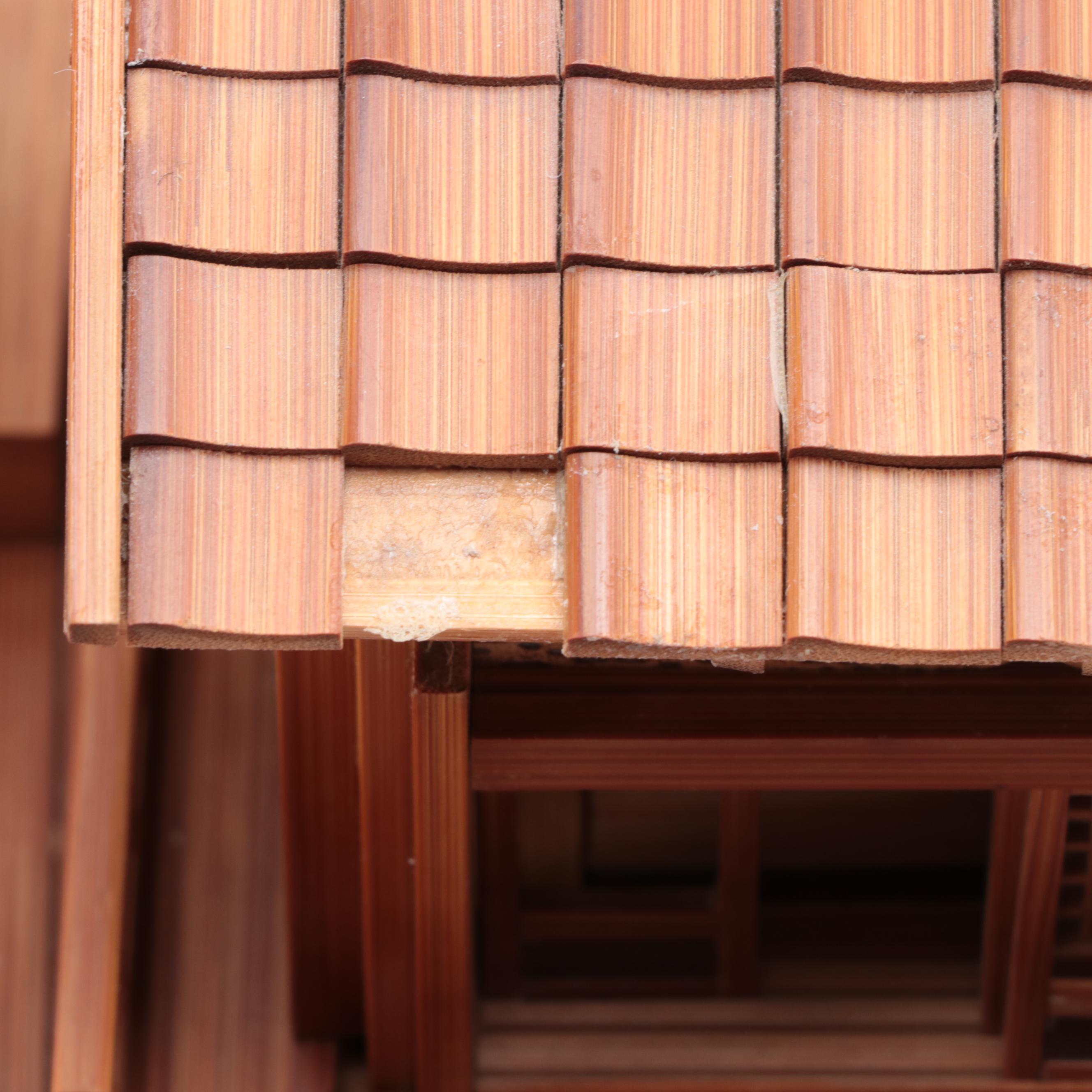 Miniature Japanese Tea House and Garden with Furnishings