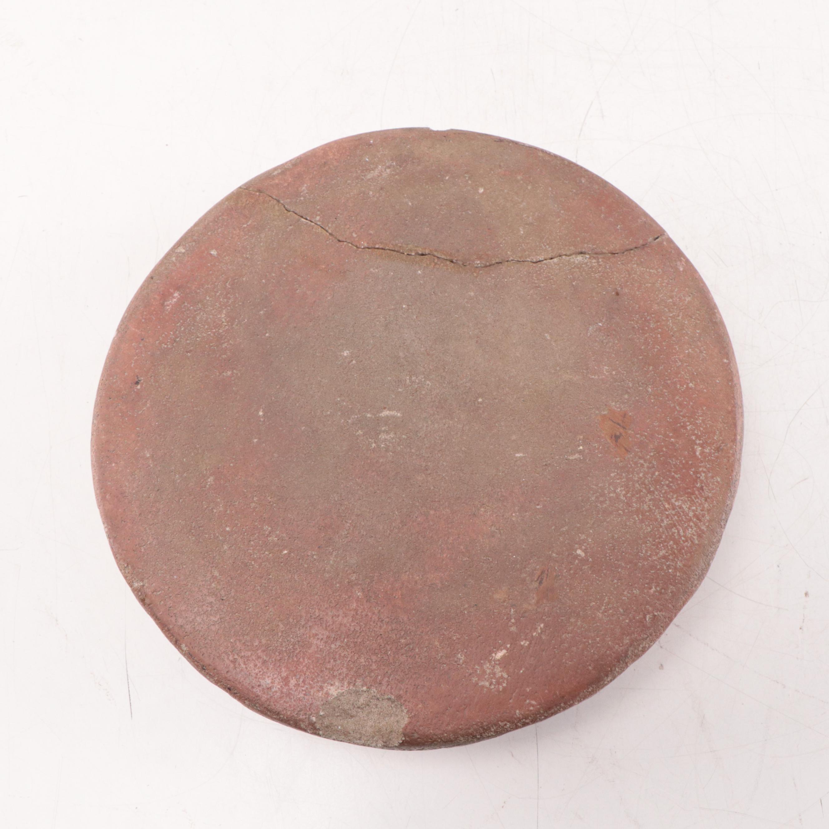 Vietnamese Carved Wooden Plaque and Indian Stone Offering Stand