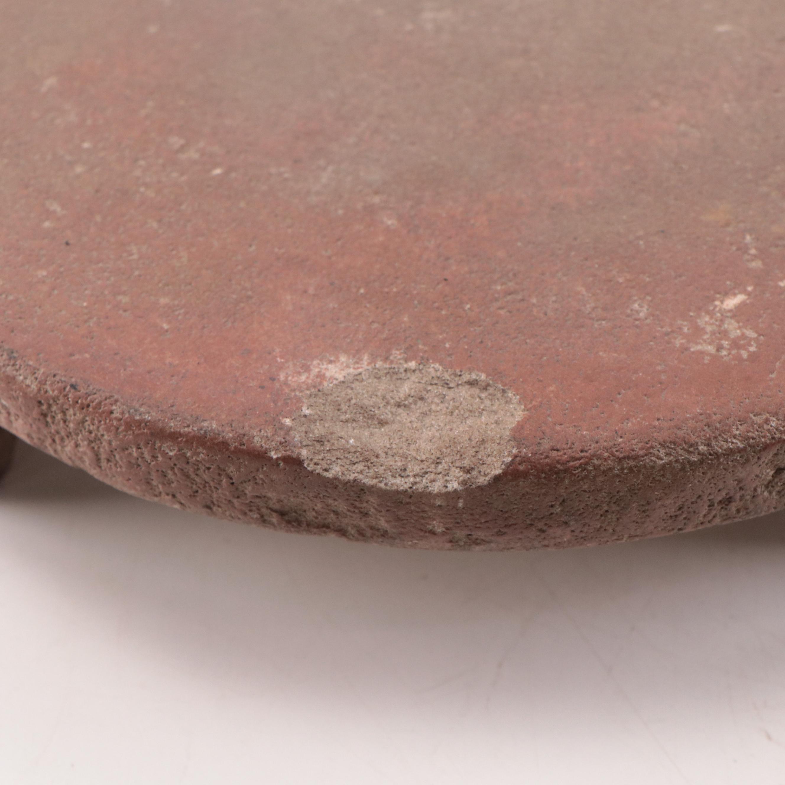 Vietnamese Carved Wooden Plaque and Indian Stone Offering Stand