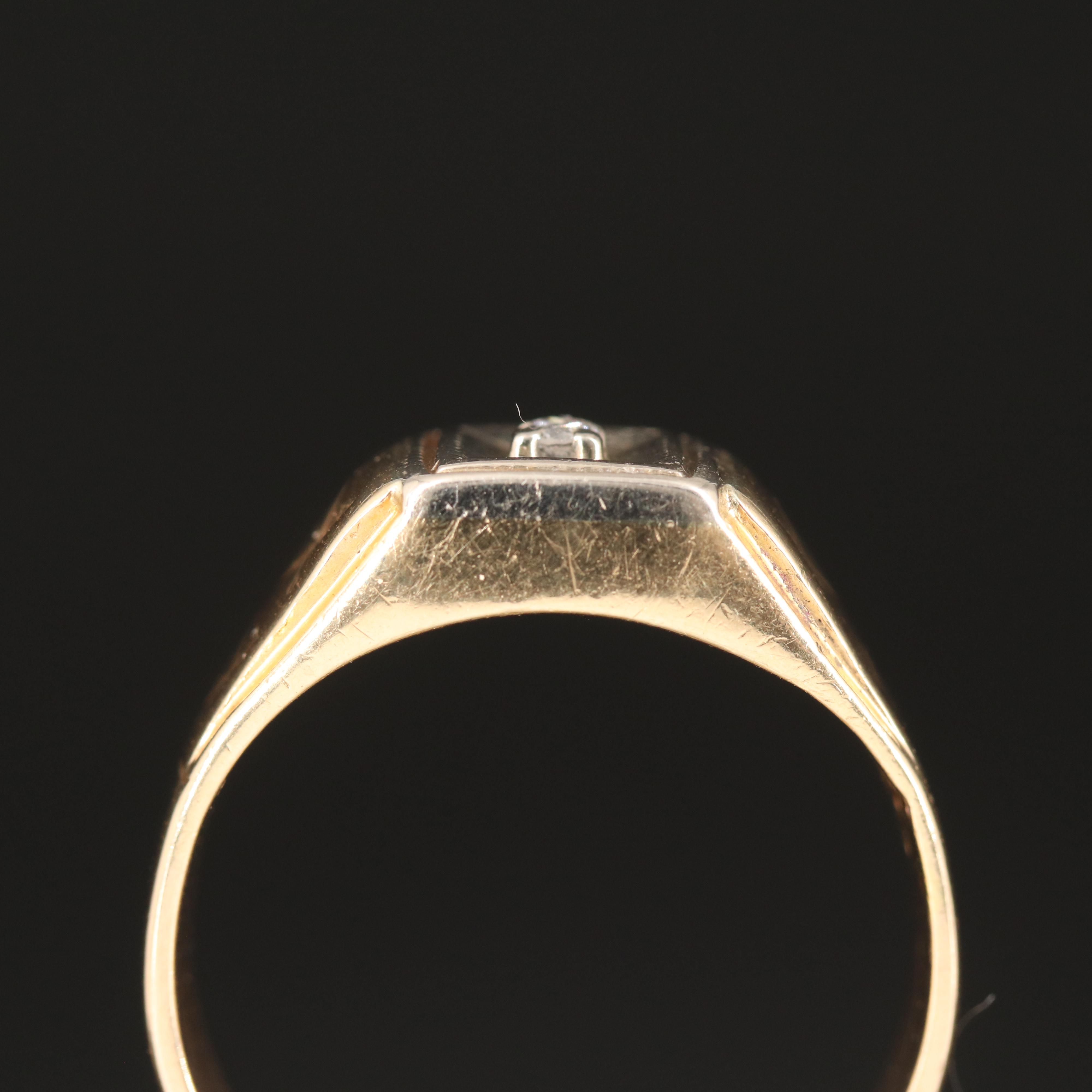 14K 0.03 CT Diamond Ring