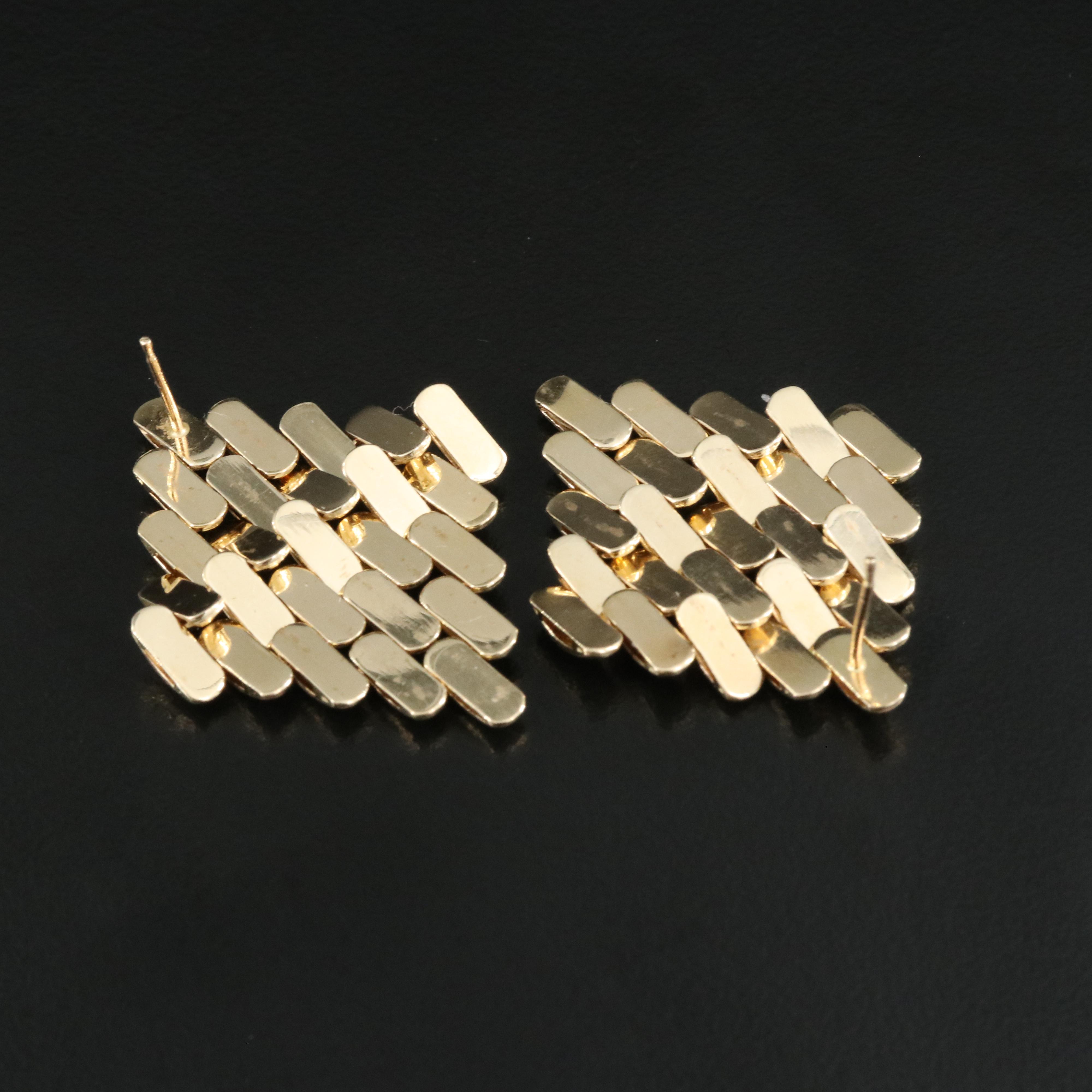 14K Panther Link Earrings