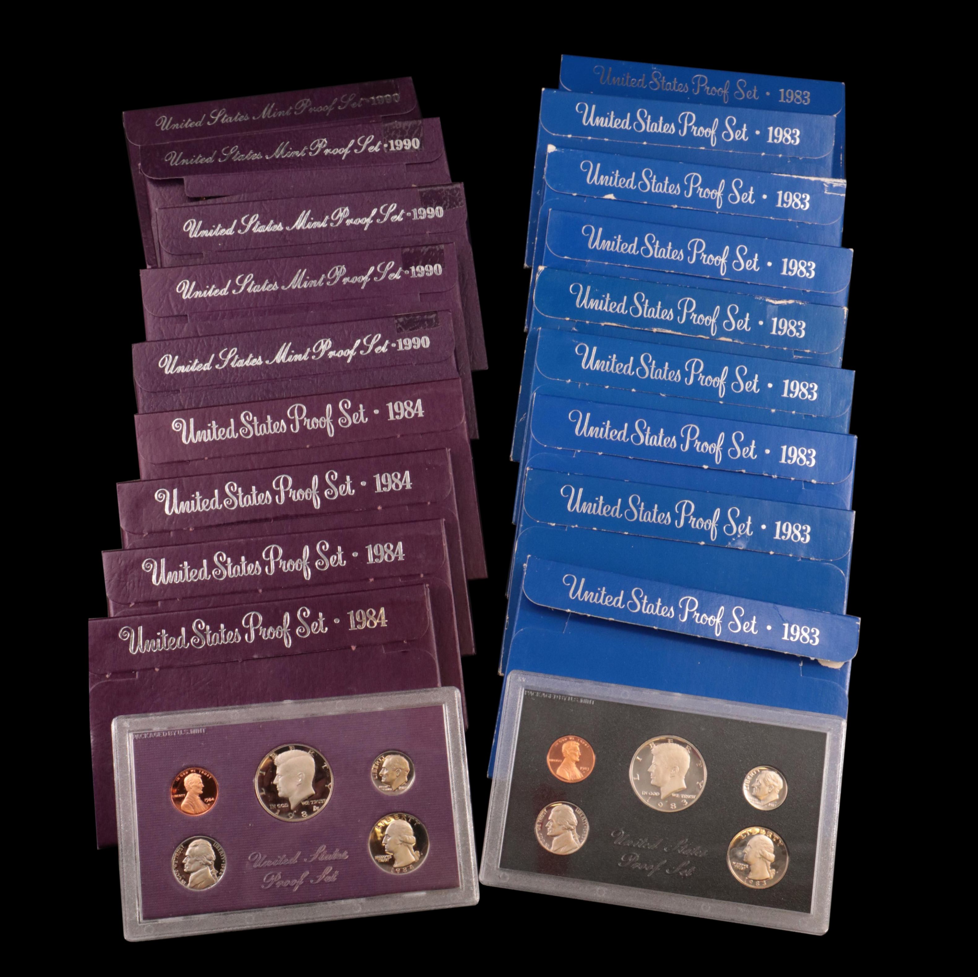Eighteen U.S. Mint Proof Sets