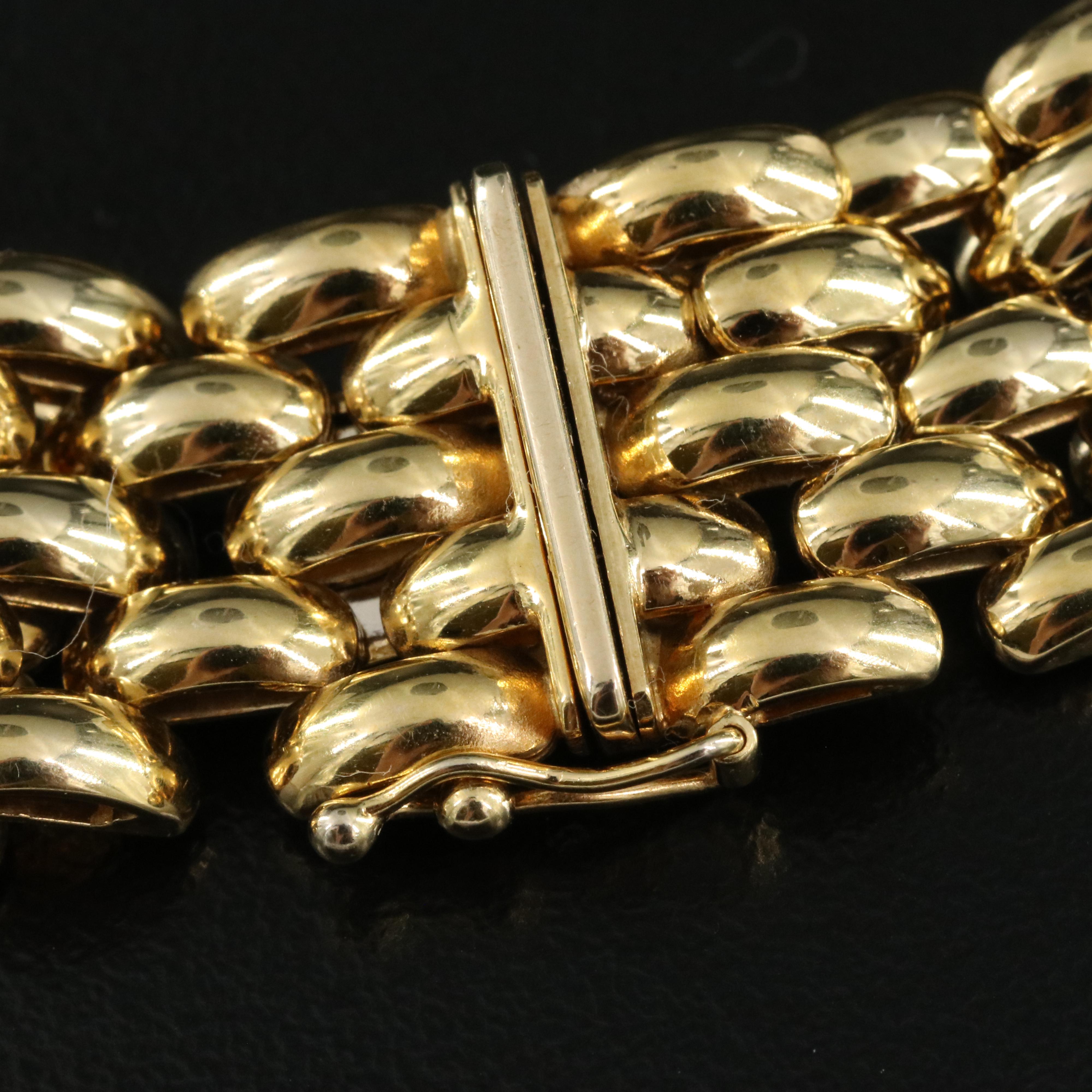 Italian 14K Panther Link Choker