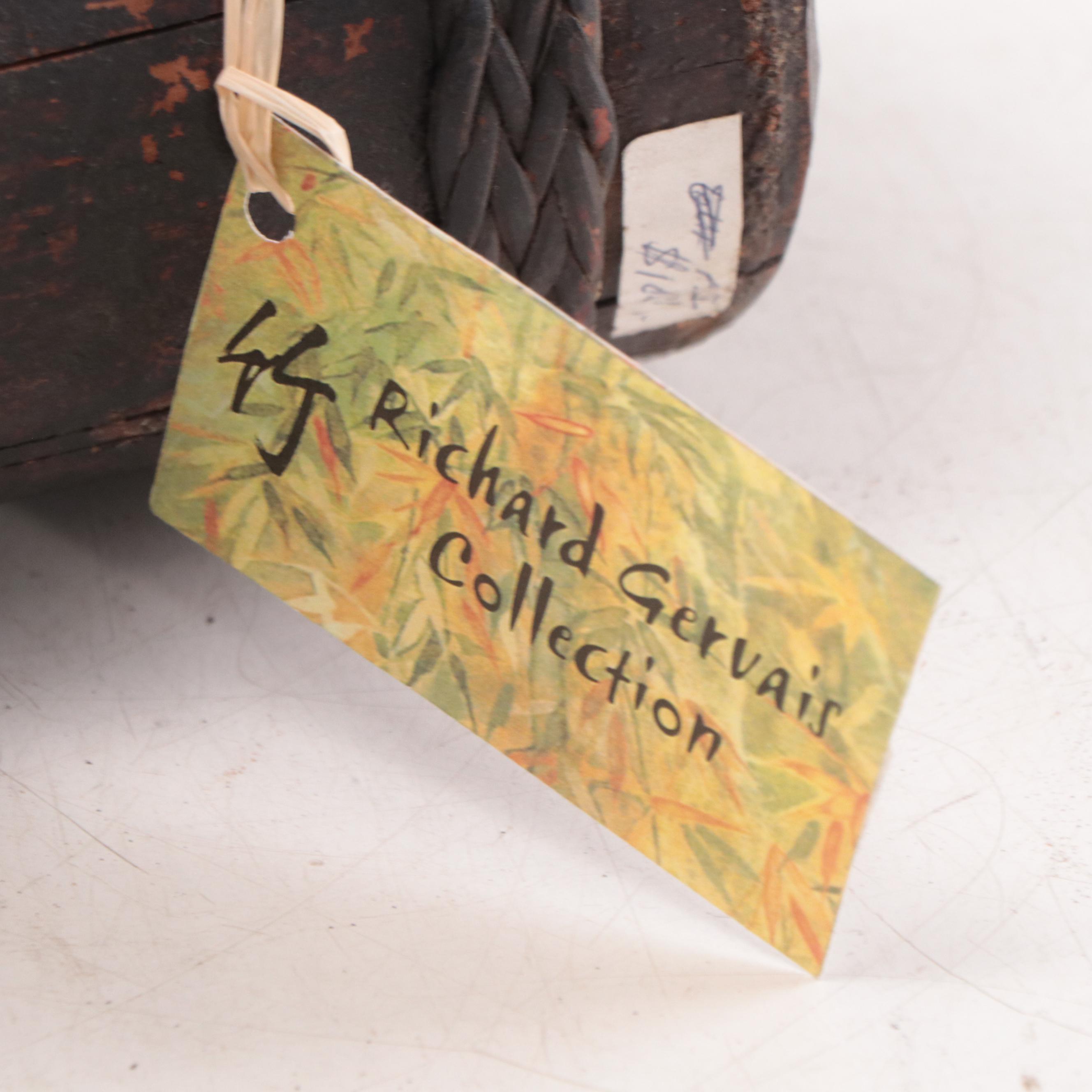 Philippine Bamboo Container With Woven Detail, Late 20th Century