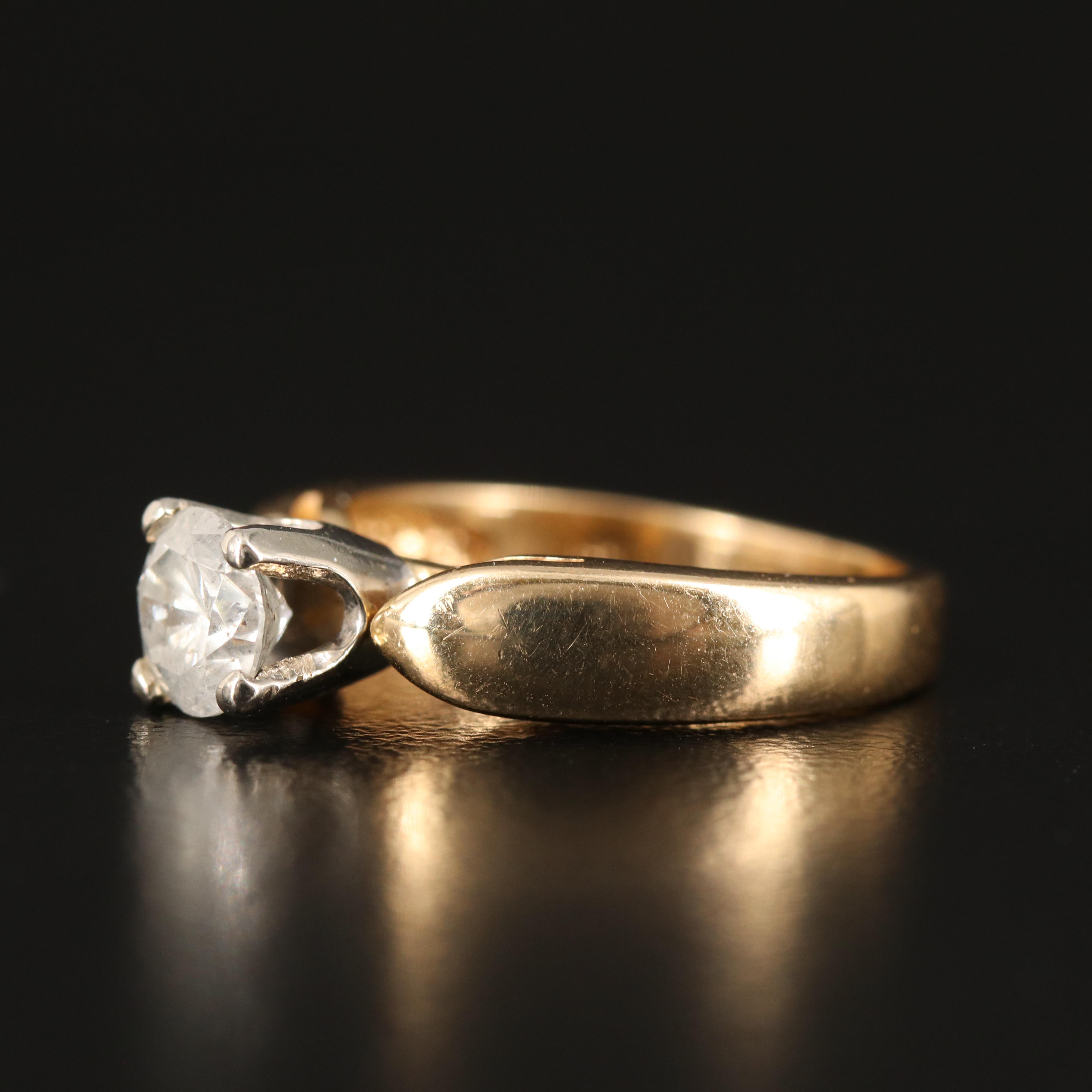 14K 0.80 CT Diamond Solitaire Ring