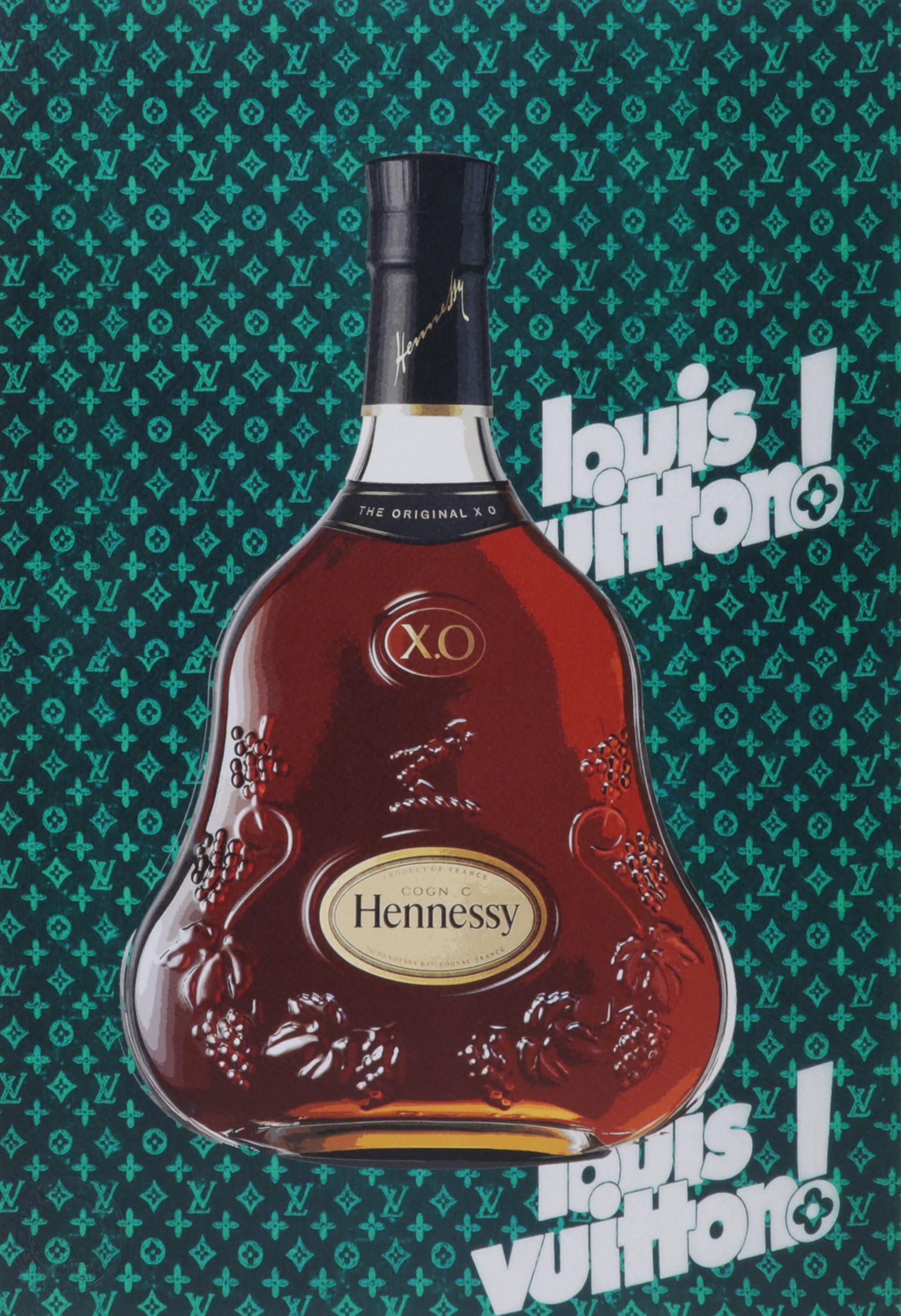 Death NYC Pop Art Graphic Print Homage to Louis Vuitton Featuring Hennessy, 2022