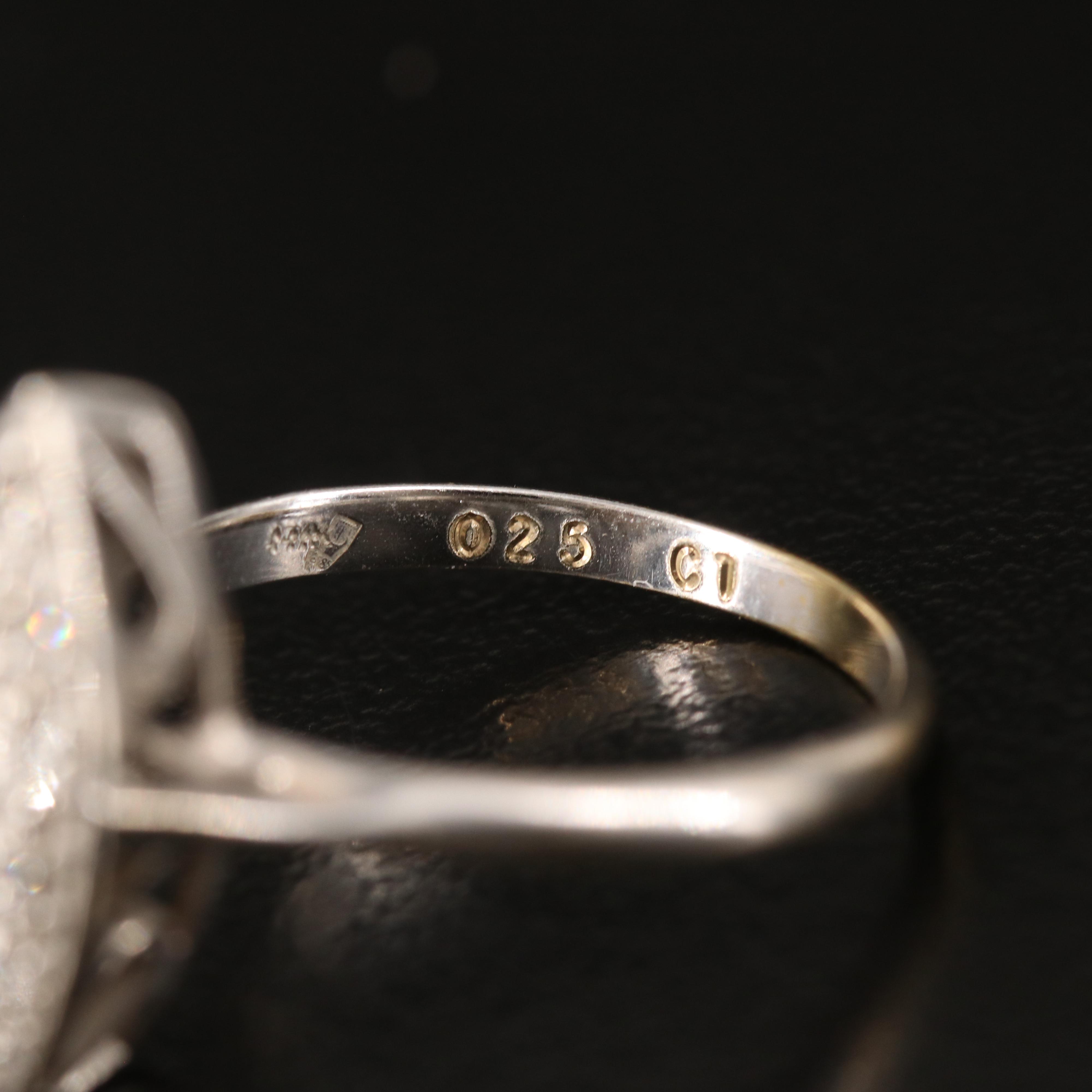 14K 0.25 CTW Diamond Navette Ring