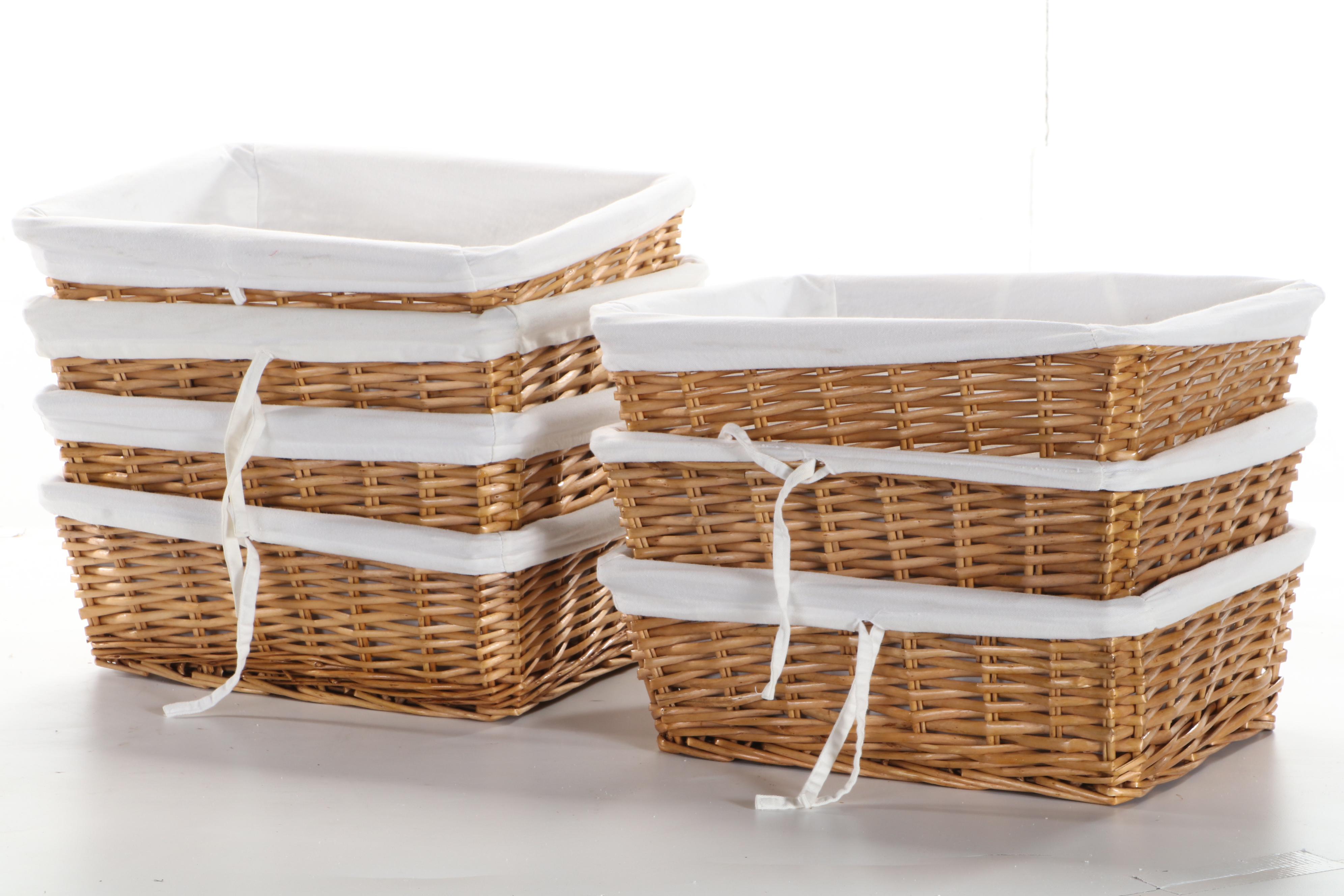 Fabric Lined Storage Baskets
