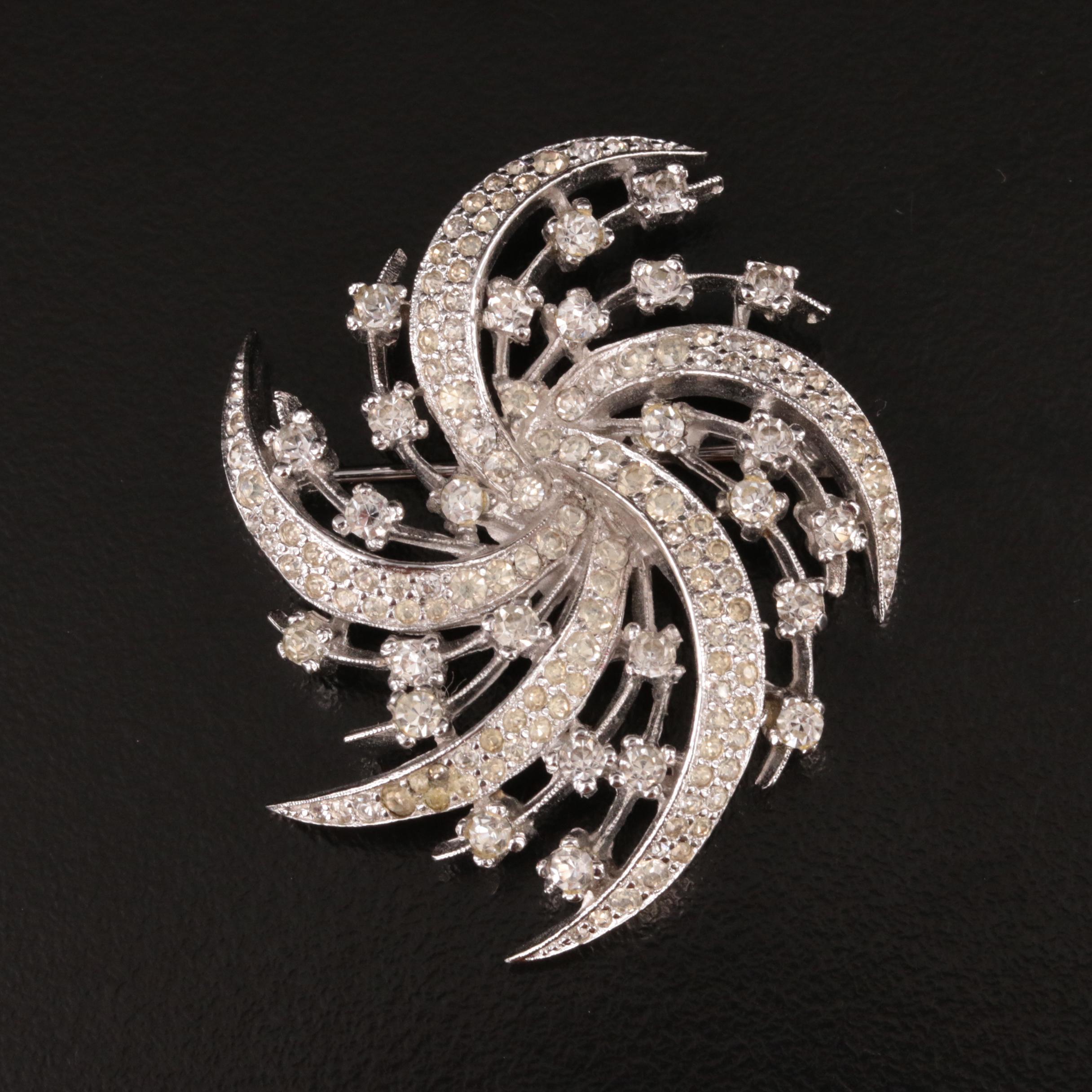 Panetta Rhinestone Spray Brooch