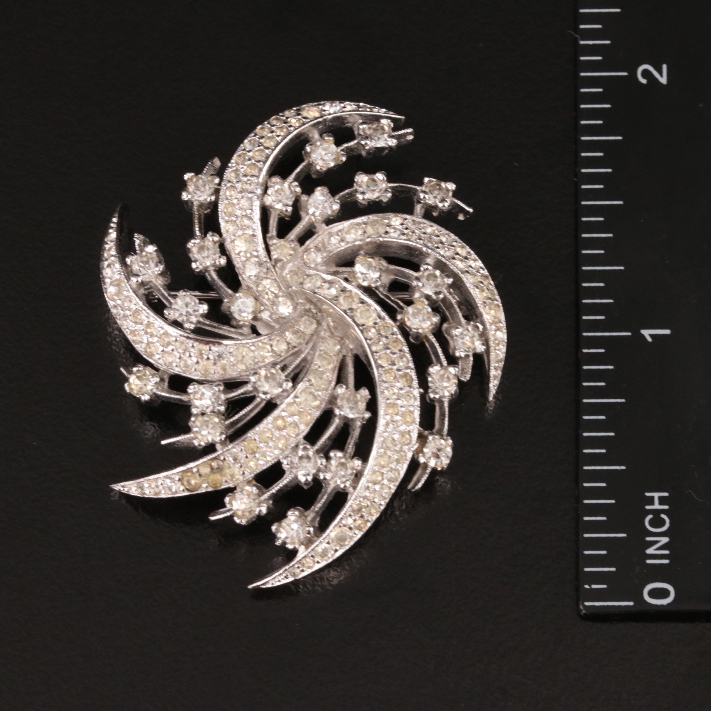 Panetta Rhinestone Spray Brooch